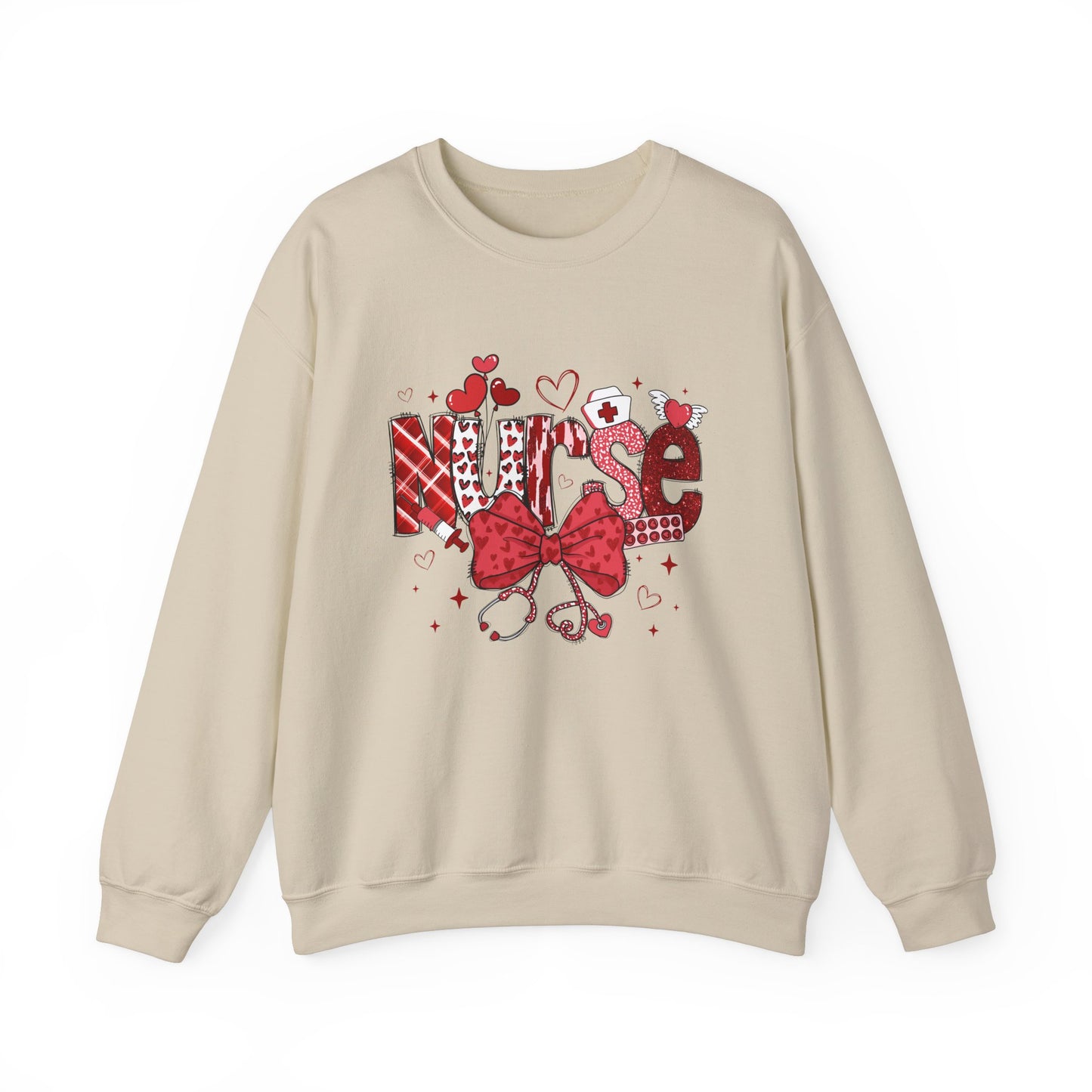 Heartfelt Nurse Crewneck Sweatshirt - Cute Gift for Nurses