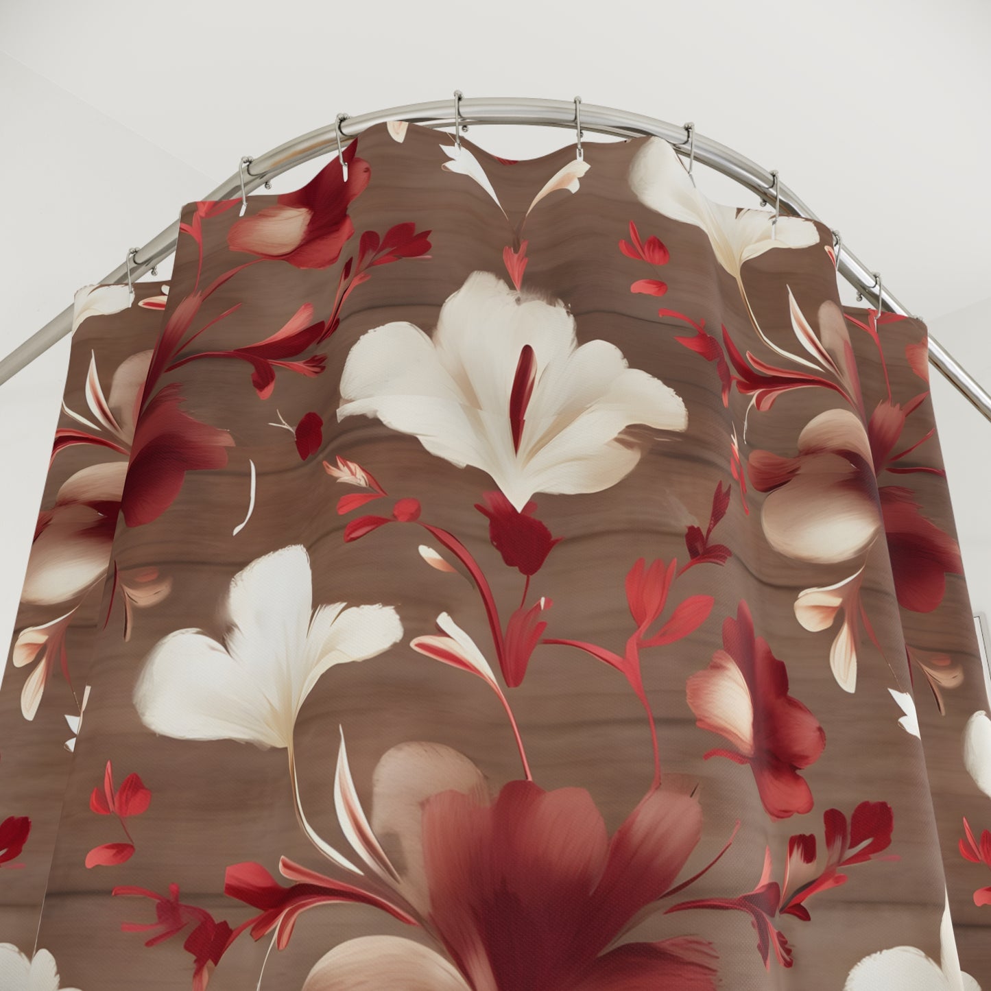 Elegant Floral Shower Curtain for Stylish Bathrooms, Home Decor, Spring Refresh, Gift for Her, Wedding, Modern Aesthetic