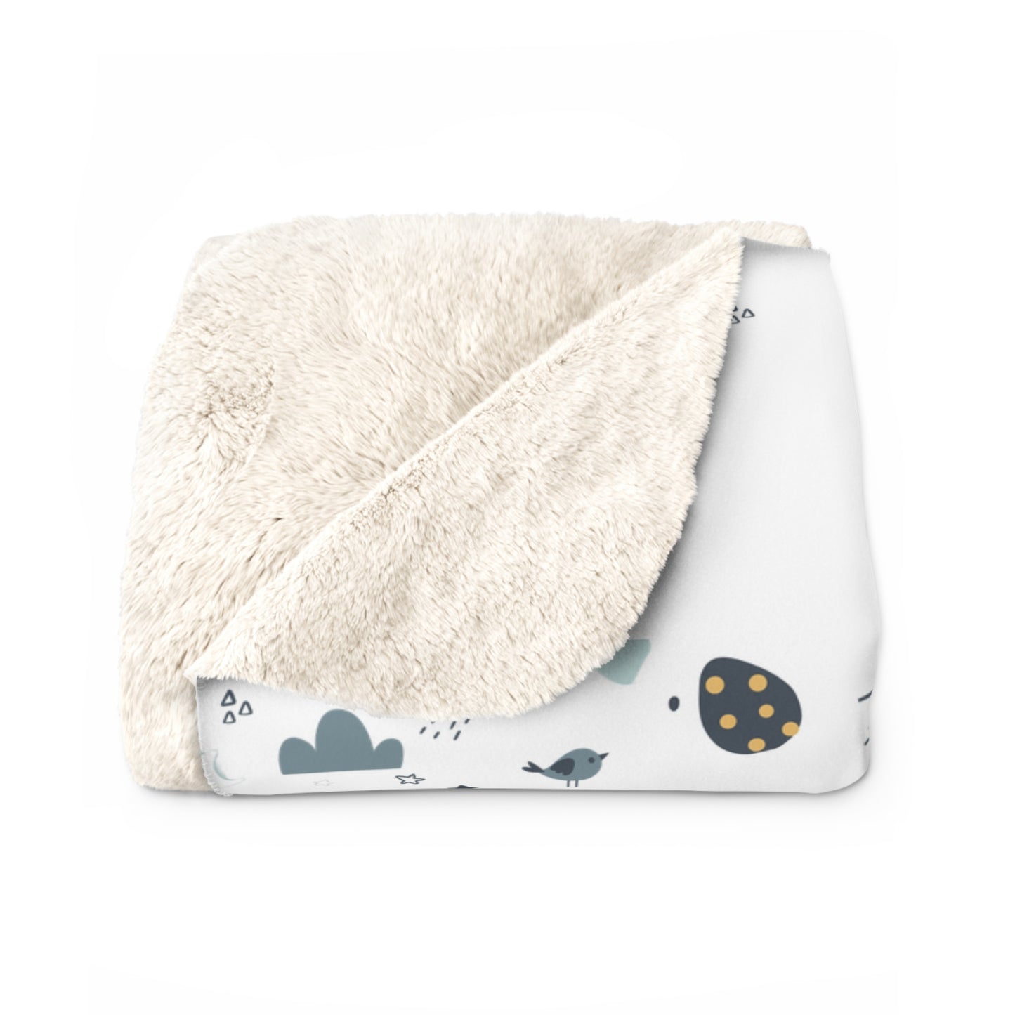 Whimsical Elephant Sherpa Fleece Blanket | Cozy Nursery Decor, Baby Shower Gift, Kids Gift, Cute Animals, Soft Throw