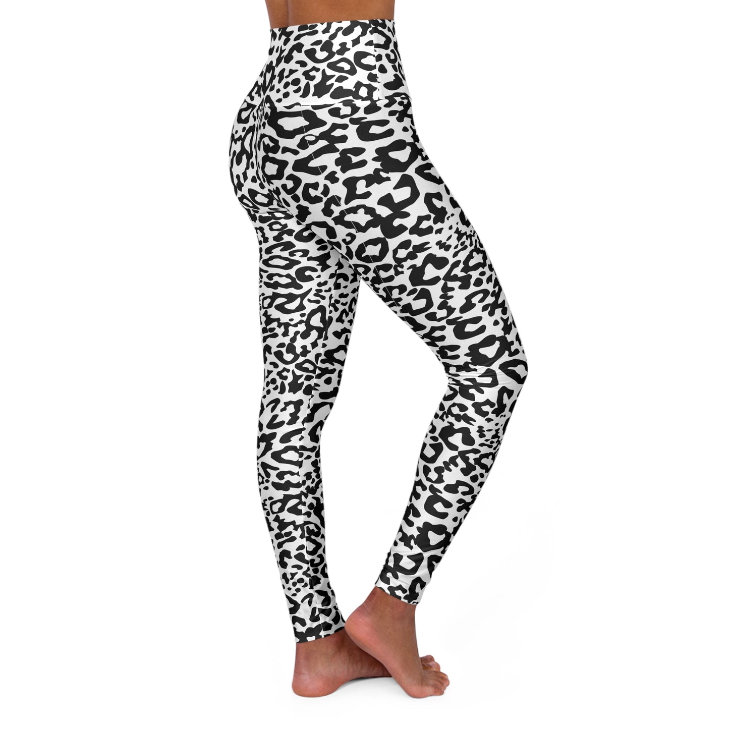 Trendy High Waisted Yoga Leggings, Workout Leggings, Fitness Apparel, Leopard Print Activewear, Gift for Yoga Lovers