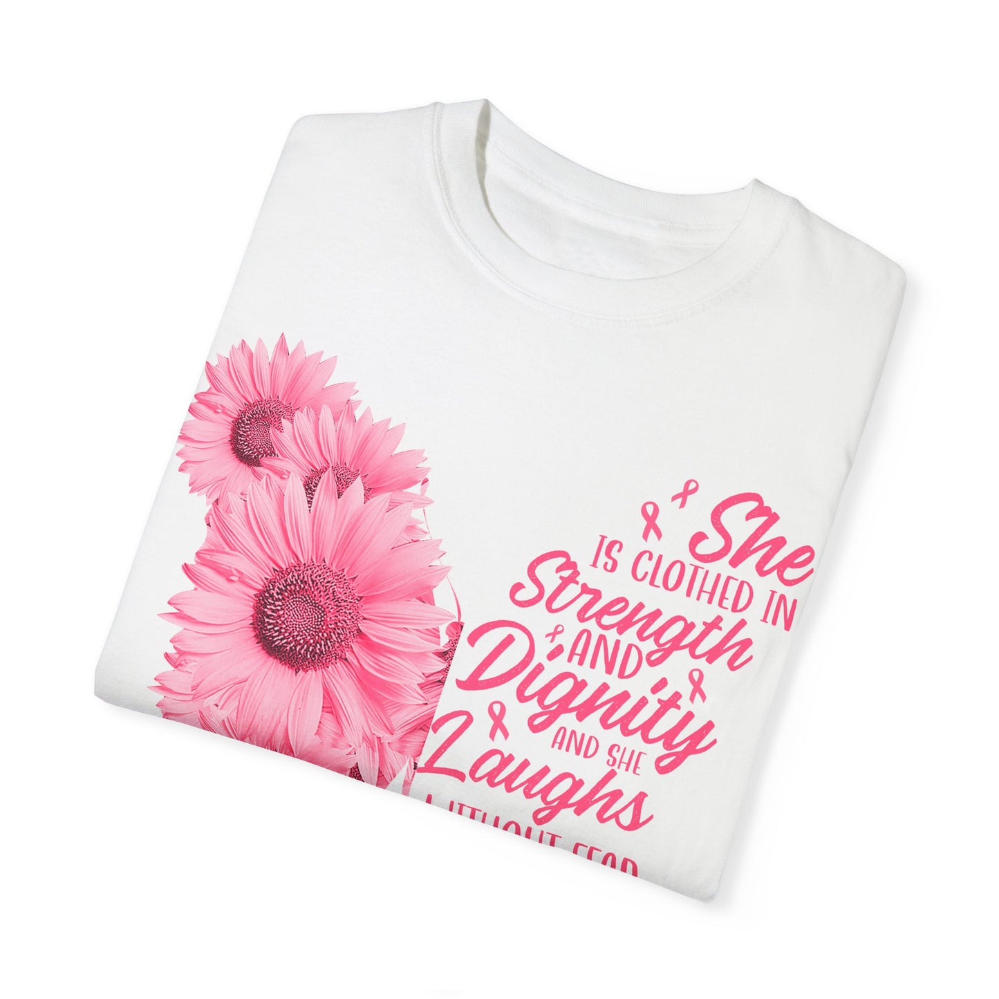 Inspirational Floral T-Shirt | Proverbs 31:25 | Strength & Dignity