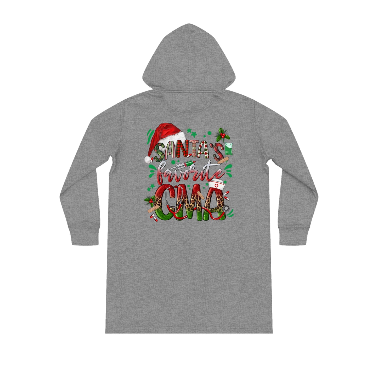 Santa's Favorite Cozy Hoodie Dress, Custom Christmas Loungewear, Festive Winter Outfit, Gift for Her, CMA Dress