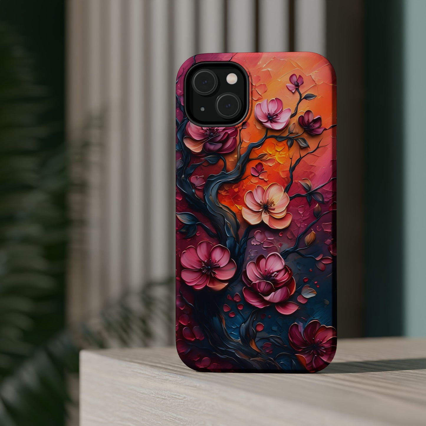 Floral Magnetic Tough Case - Colorful Flower Design Phone Cover, Gift for Her, Smartphone Accessories, Nature Lover, Unique