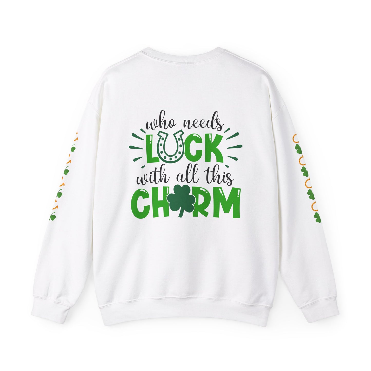 St. Patricks Day Sweatshirt - Unisex Heavy Blend™ Crewneck, Luck Charm Shirt, Irish Holiday Apparel, Festive Green Gift