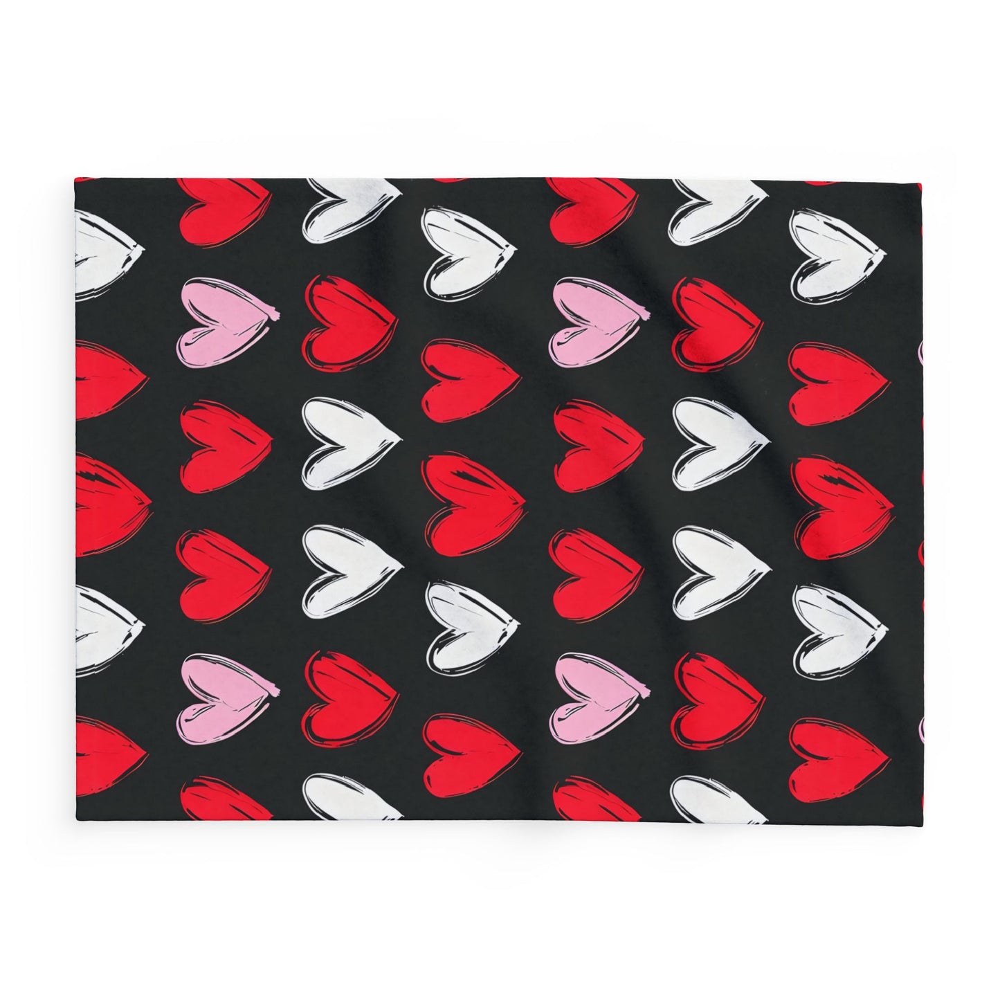 Cozy Heart Print Arctic Fleece Blanket for Valentine's Day