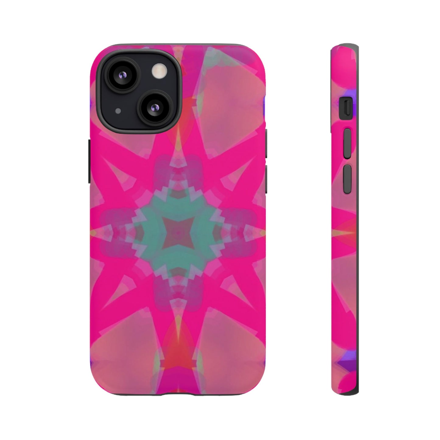 Colorful Kaleidoscope Phone Case, Tough Cases, Durable Phone Cover, Stylish Cellphone Protector, Gift for Her, Vibrant Smartphone Case