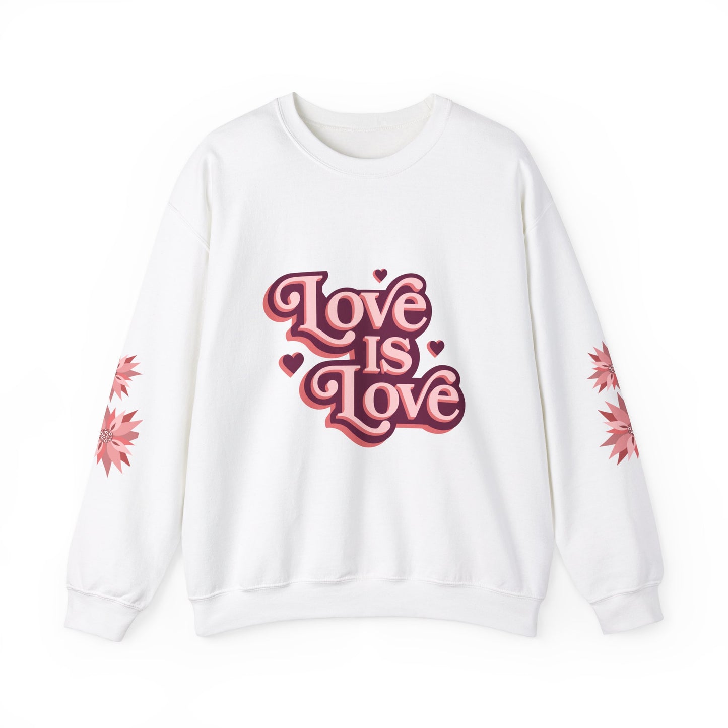 Love is Love Unisex Sweatshirt - Pride Apparel, LGBTQ+ Gift, Valentine's Day, Casual Wear, Crewneck Sweatshirt