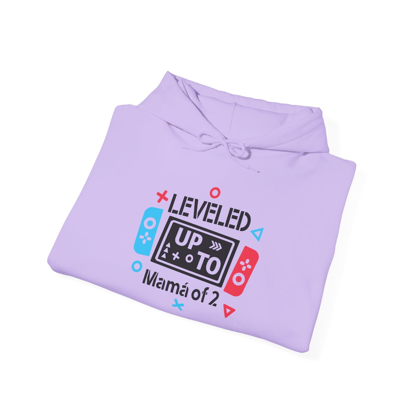 Gaming Mom Hooded Sweatshirt - "LEVELLED UP Mamá of 2"