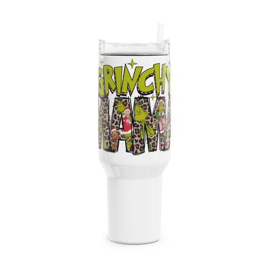 Grinchy Mama 40oz Tumbler - Fun Holiday Drinkware for Moms