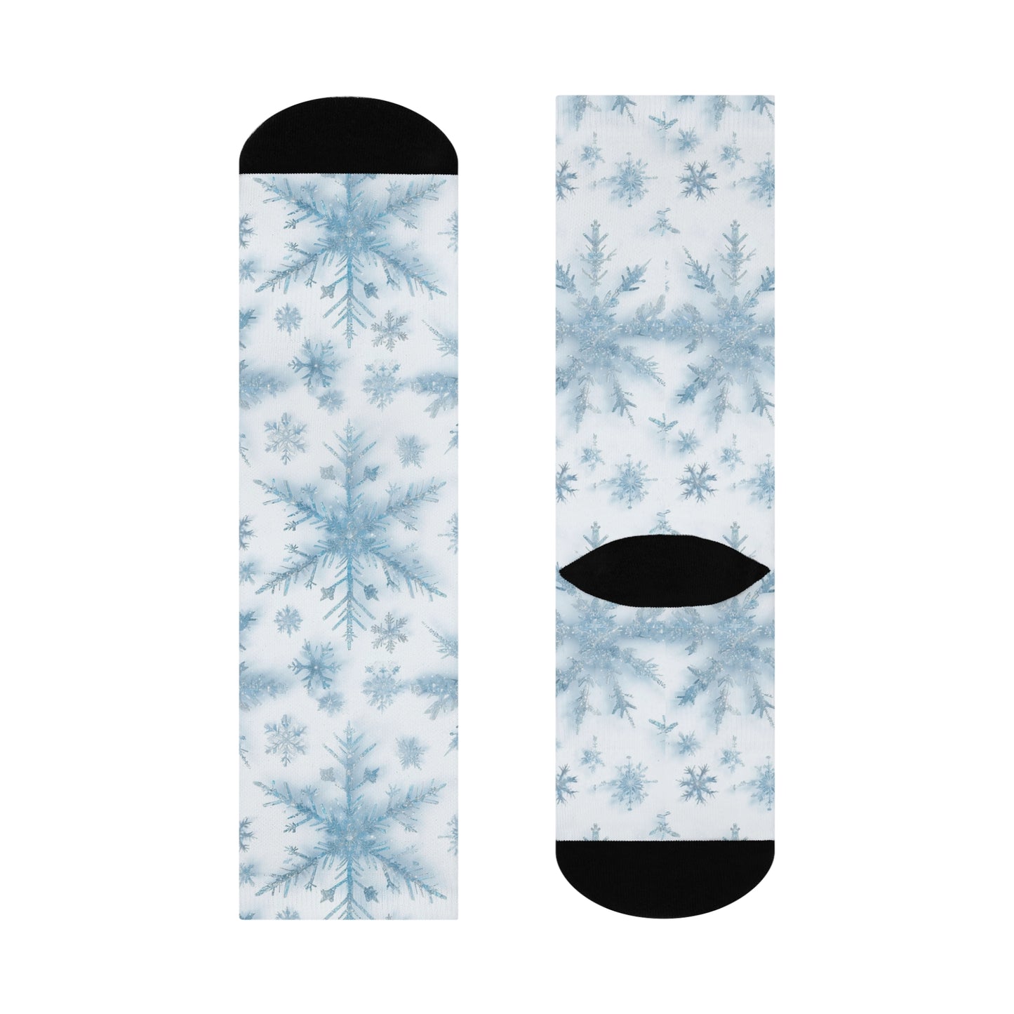 Winter Wonderland Cushioned Crew Socks | Cozy Snowflake Design | Perfect for Winter, Holidays, Gift Ideas, Fashion, Everyday Wear