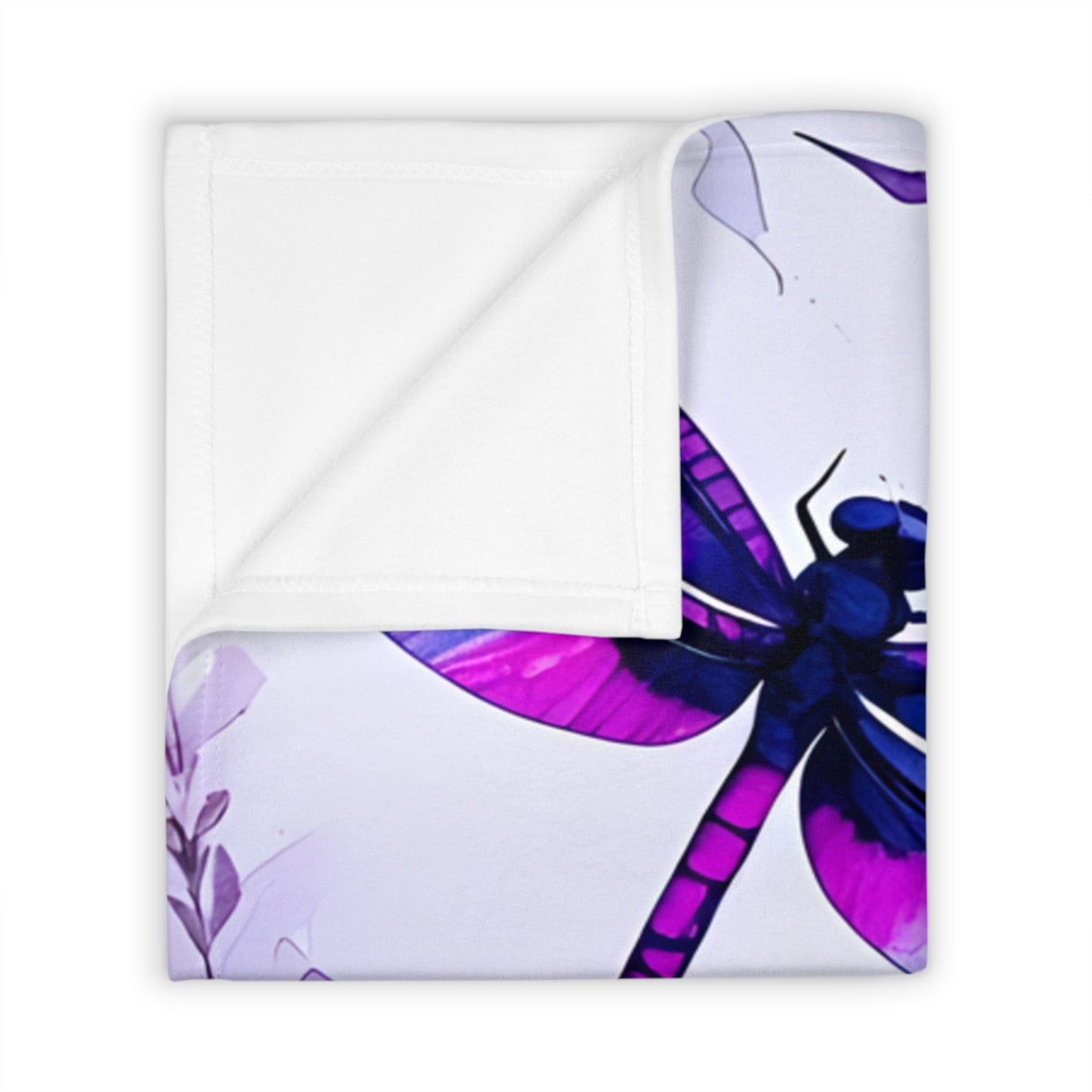 Enchanting Dragonfly Throw Blanket - Cozy Home Decor, Gift for Nature Lovers, Perfect for All Seasons, Floral Blanket, Indoor & Outdoor