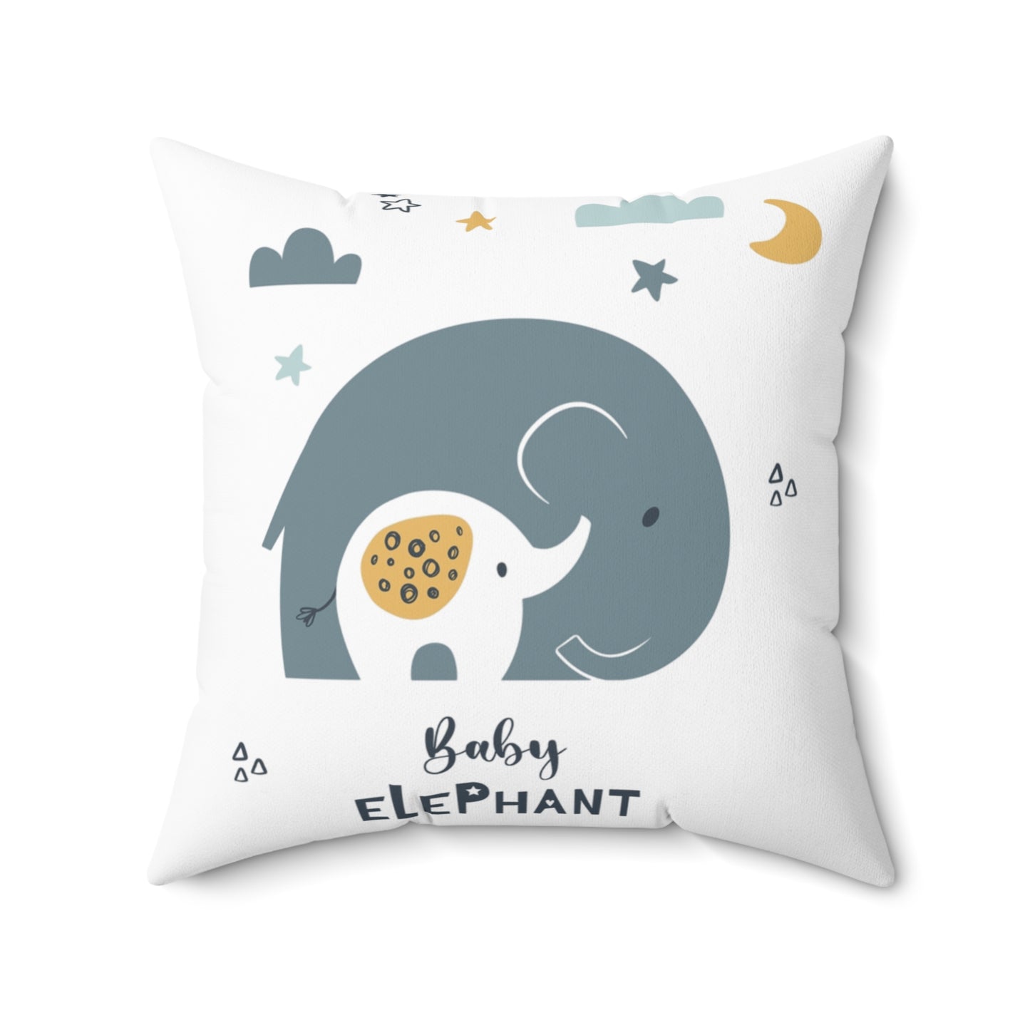 Whimsical Elephant Decorative Pillow, Baby Nursery Decor, Kids Room Accent, Playful Throw Cushion, Unique Home Decor