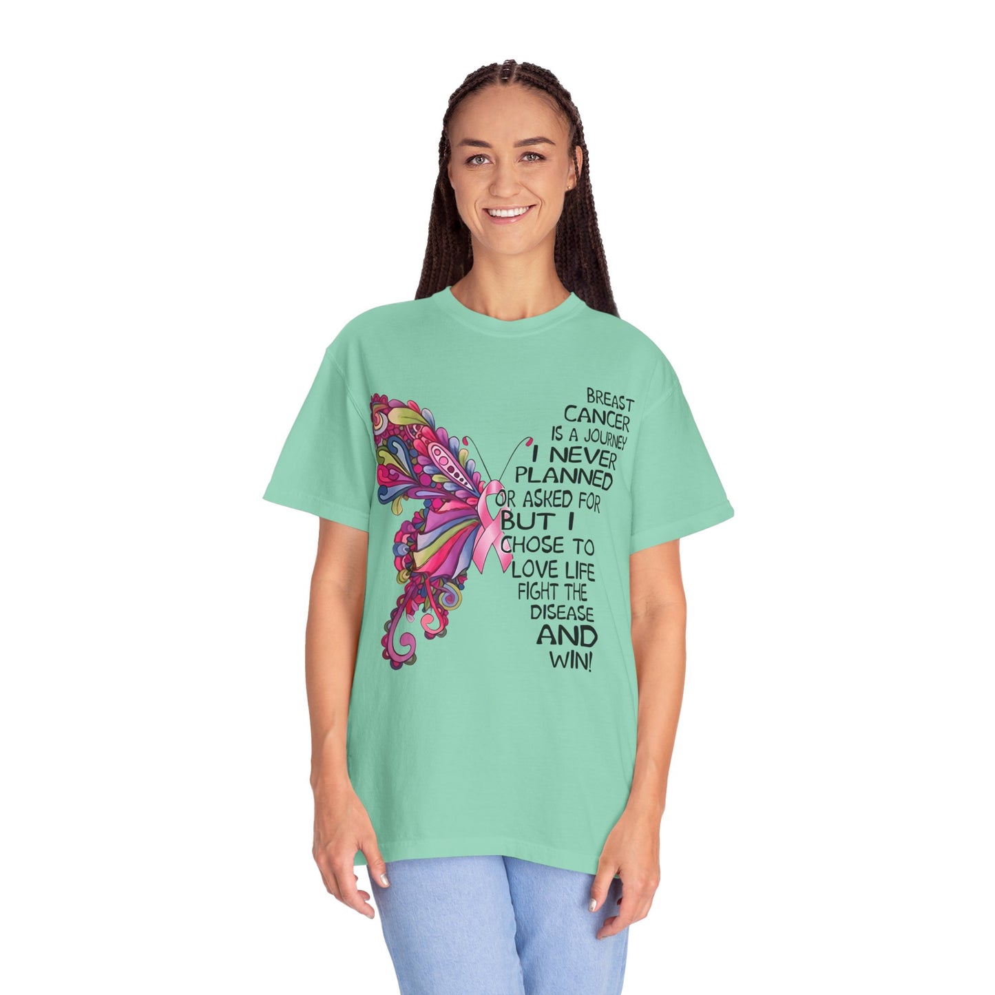 Inspirational Cancer Awareness T-Shirt – Love Life, Fight Disease, and Win!