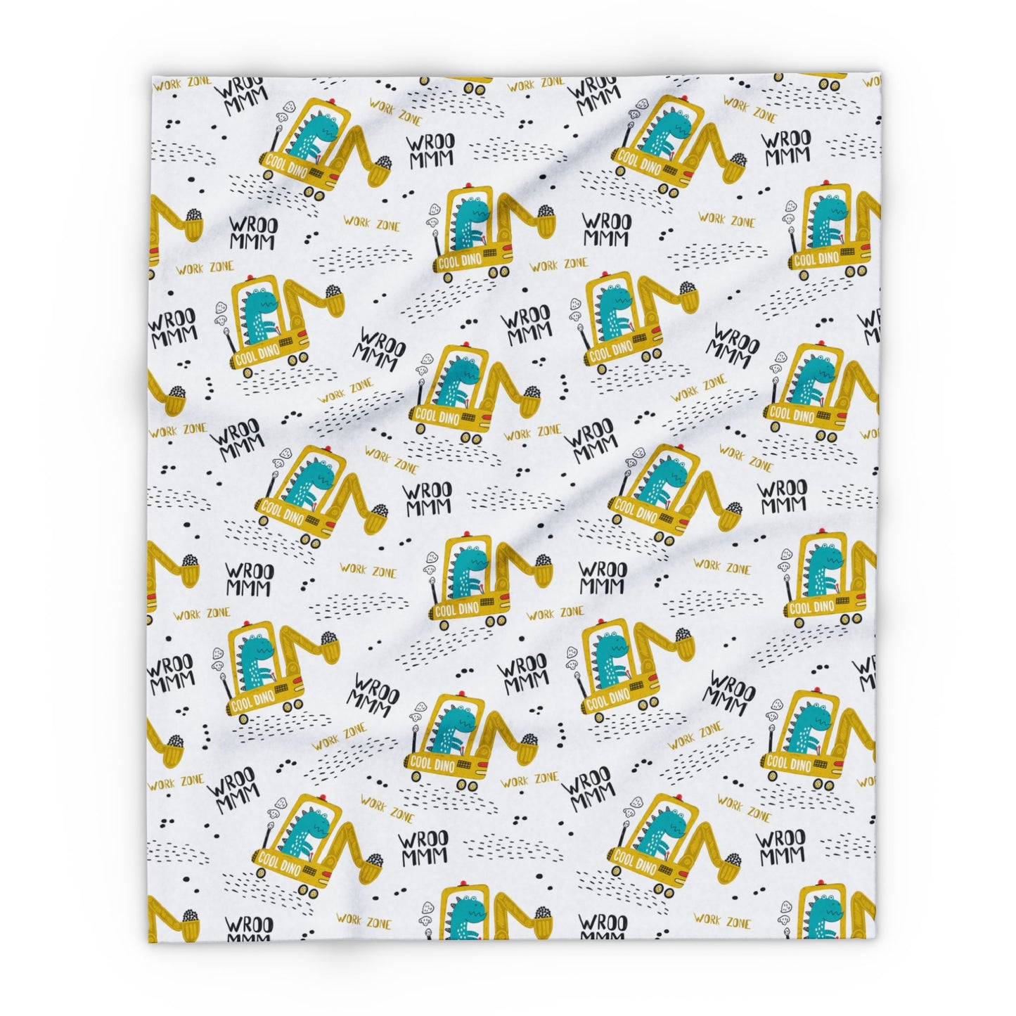 Construction Themed Arctic Fleece Blanket, Perfect for Kids' Rooms, Cozy Gift for Birthdays, Nursery Decor, Summer Nights