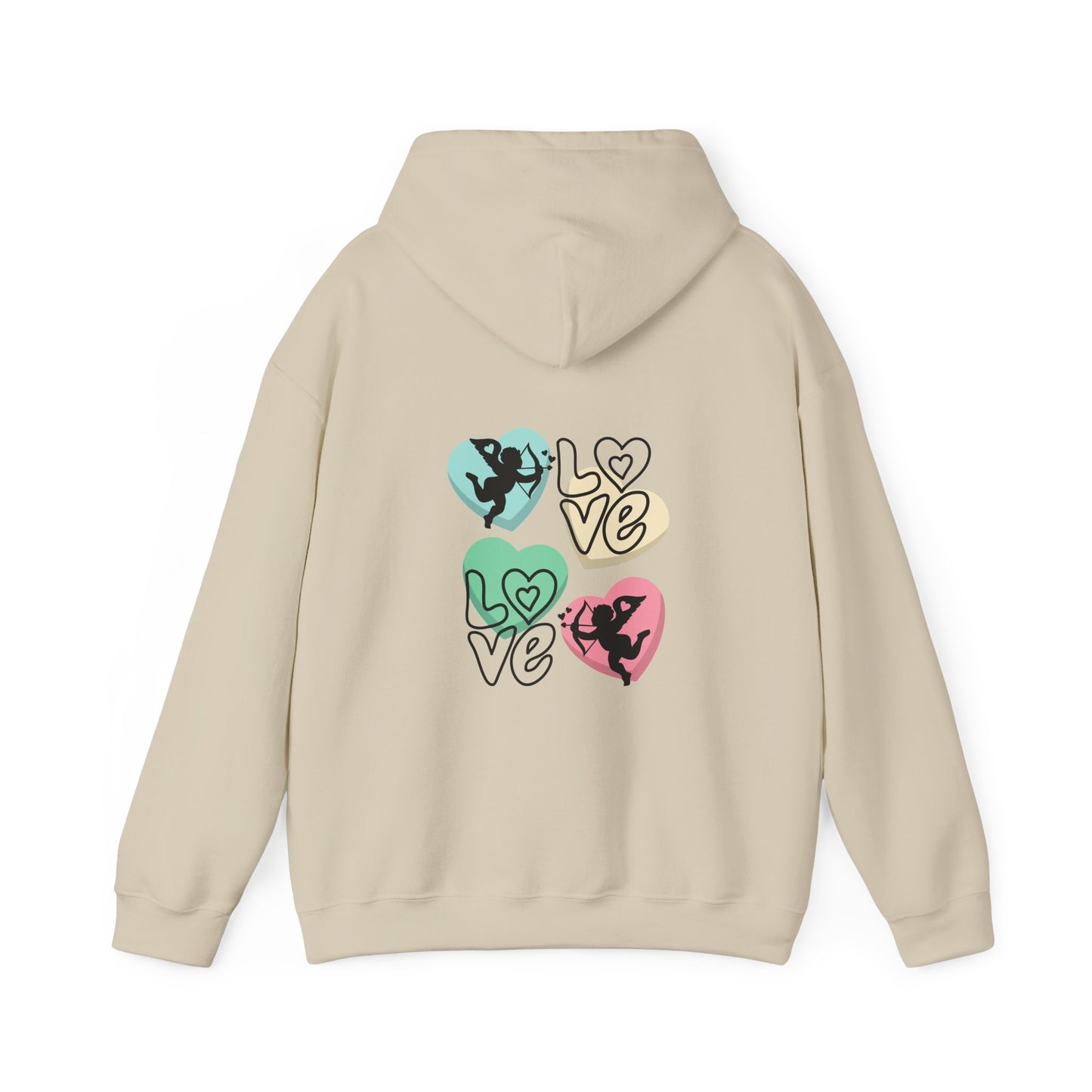 Charming Love Hearts Hoodie, Cozy Unisex Sweatshirt, Perfect Gift for Valentines Day, Relationship Goals, Casual Wear