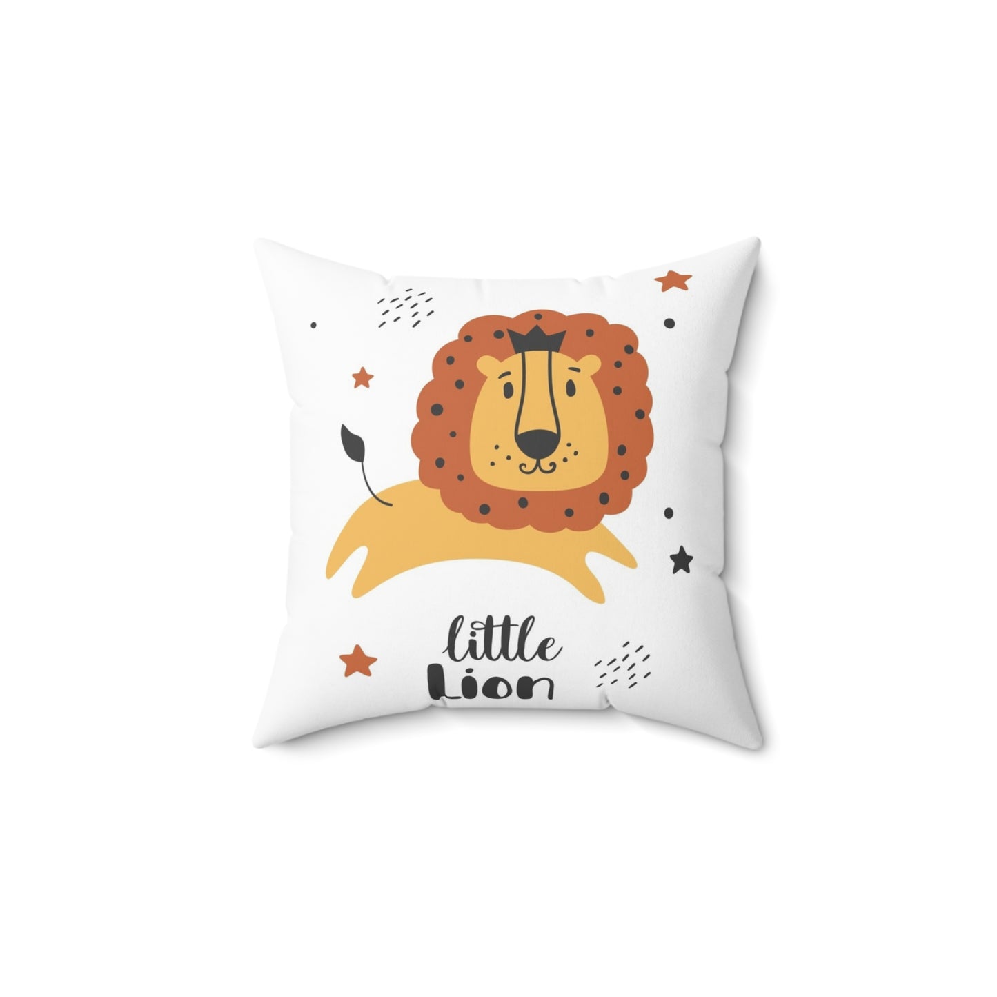 Playful Lion Décor Pillow - Nursery Cushion, Kids Room Decoration, Baby Shower Gift, Playroom Accent, Animal Print Cushion