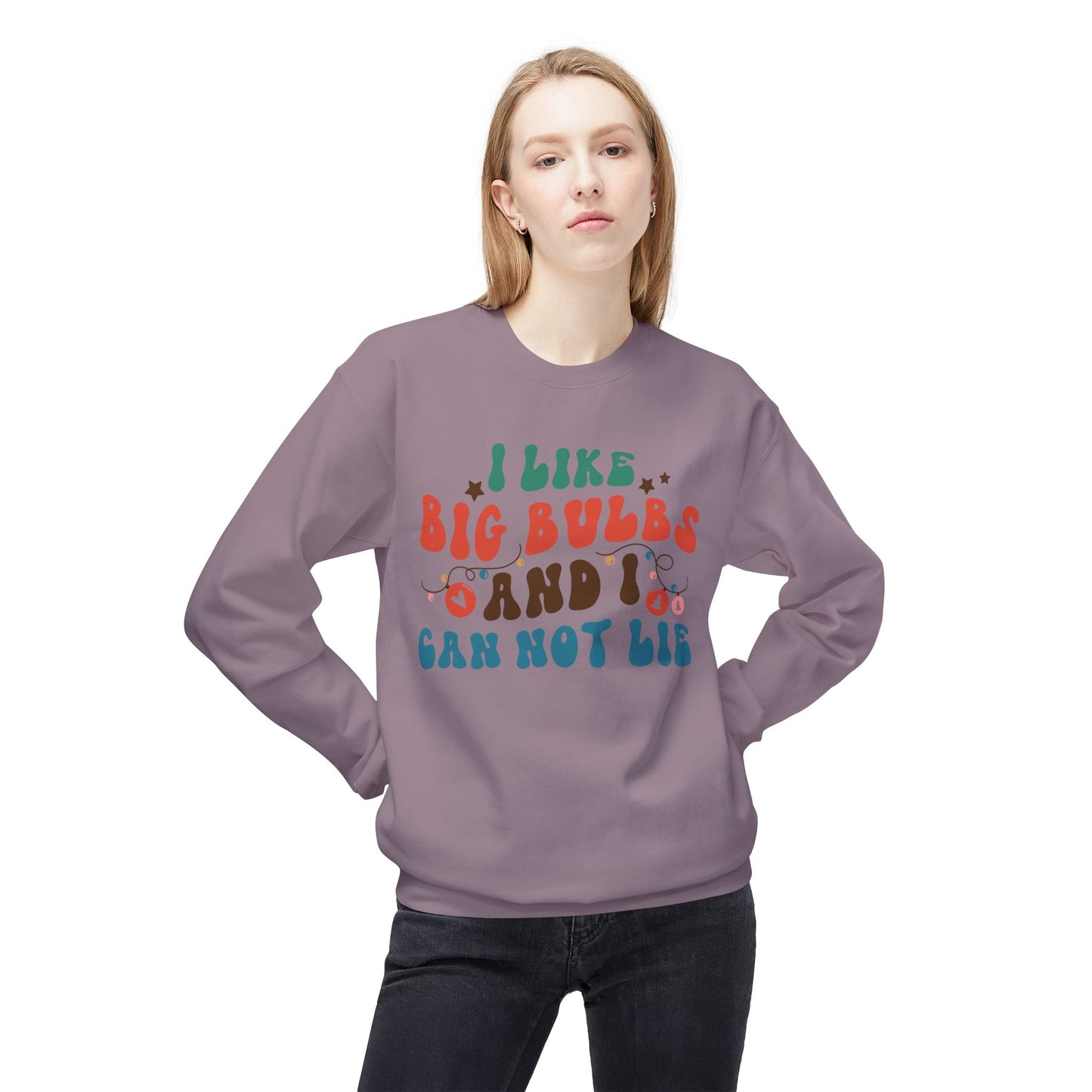 I Like Big Bulbs Unisex Crewneck Sweatshirt – Funny Gift, Casual Wear, Cozy Apparel, Humorous Sweatshirt