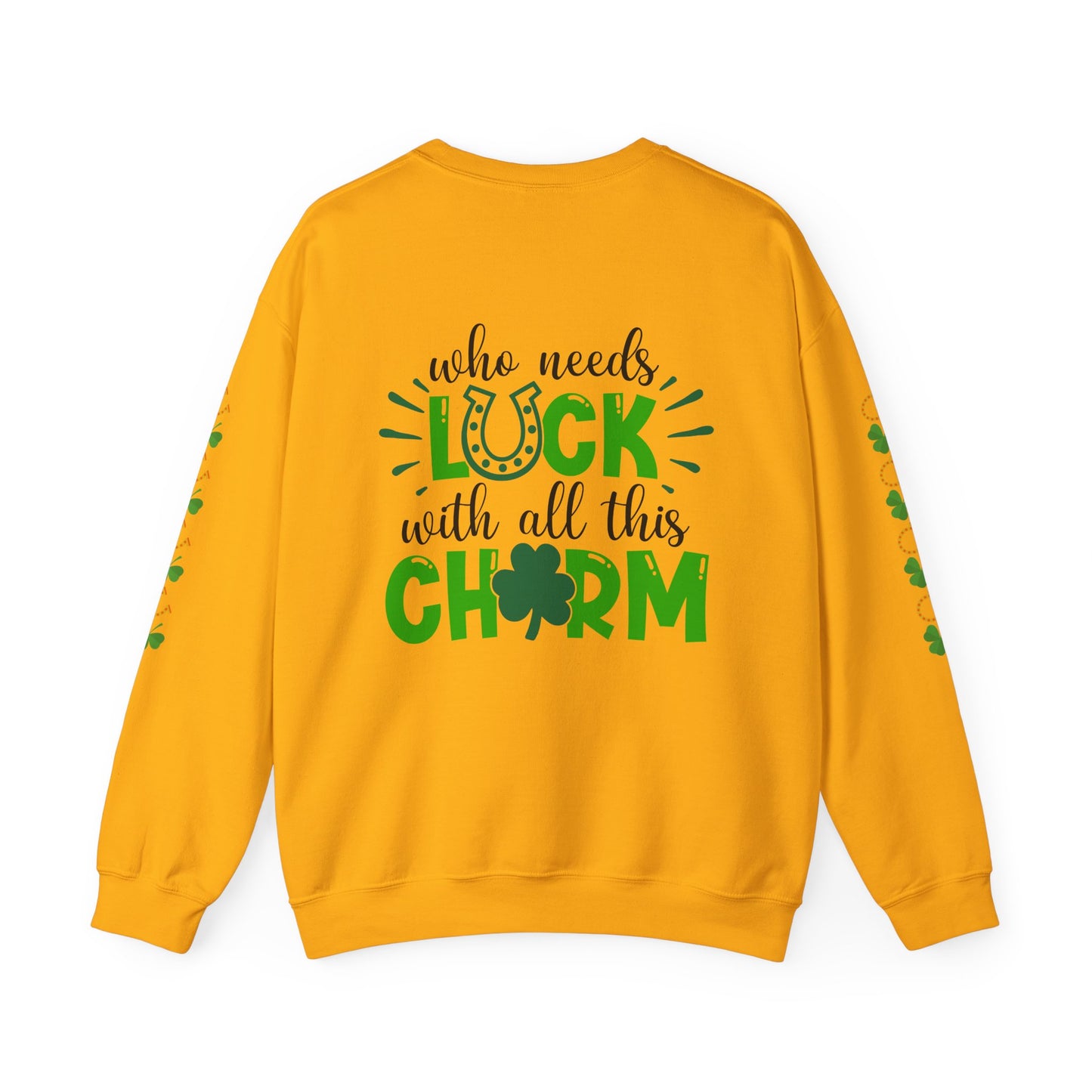 St. Patricks Day Sweatshirt - Unisex Heavy Blend™ Crewneck, Luck Charm Shirt, Irish Holiday Apparel, Festive Green Gift