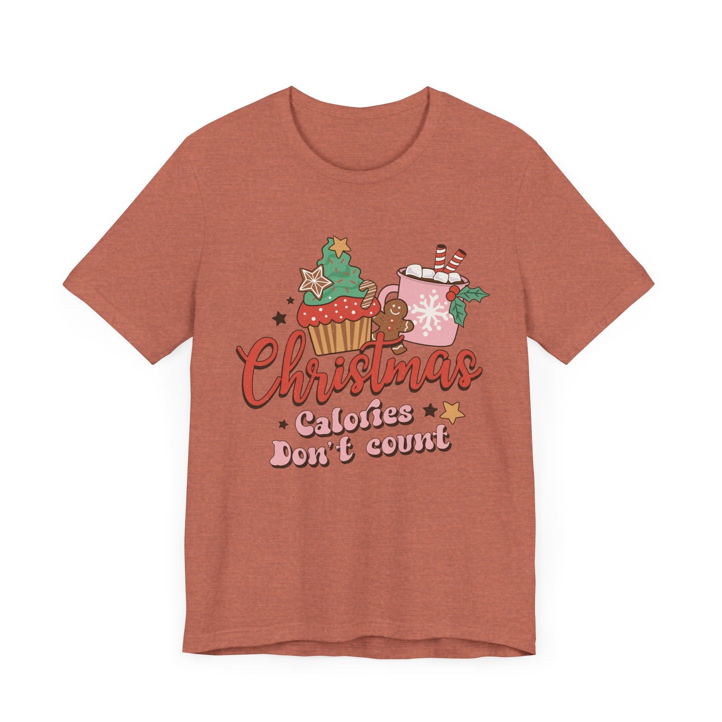 Christmas Calories Don't Count Tee - Fun Holiday Unisex Shirt, Christmas Gift, Festive Apparel, Casual Wear, Christmas Party