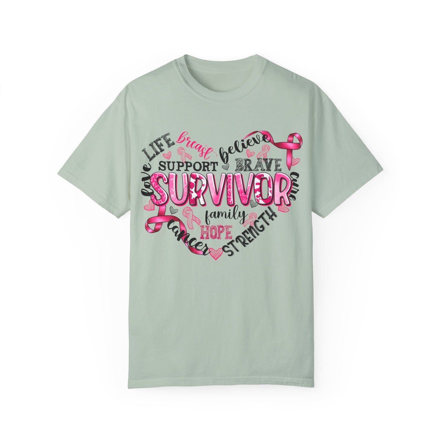 Breast Cancer Survivor Unisex T-Shirt - Hope, Strength & Support