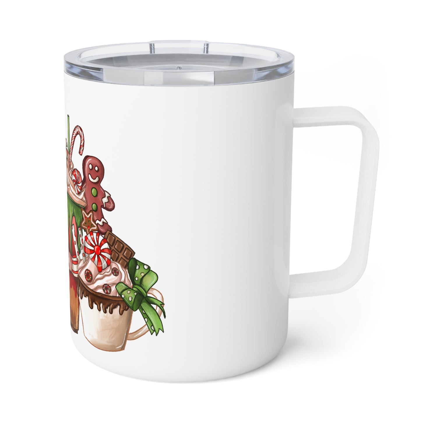 Festive Mug, Holiday Sips, Winter Drinkware, Christmas Decor, Cozy Mornings, Gingerbread Men, Insulated Coffee Mug