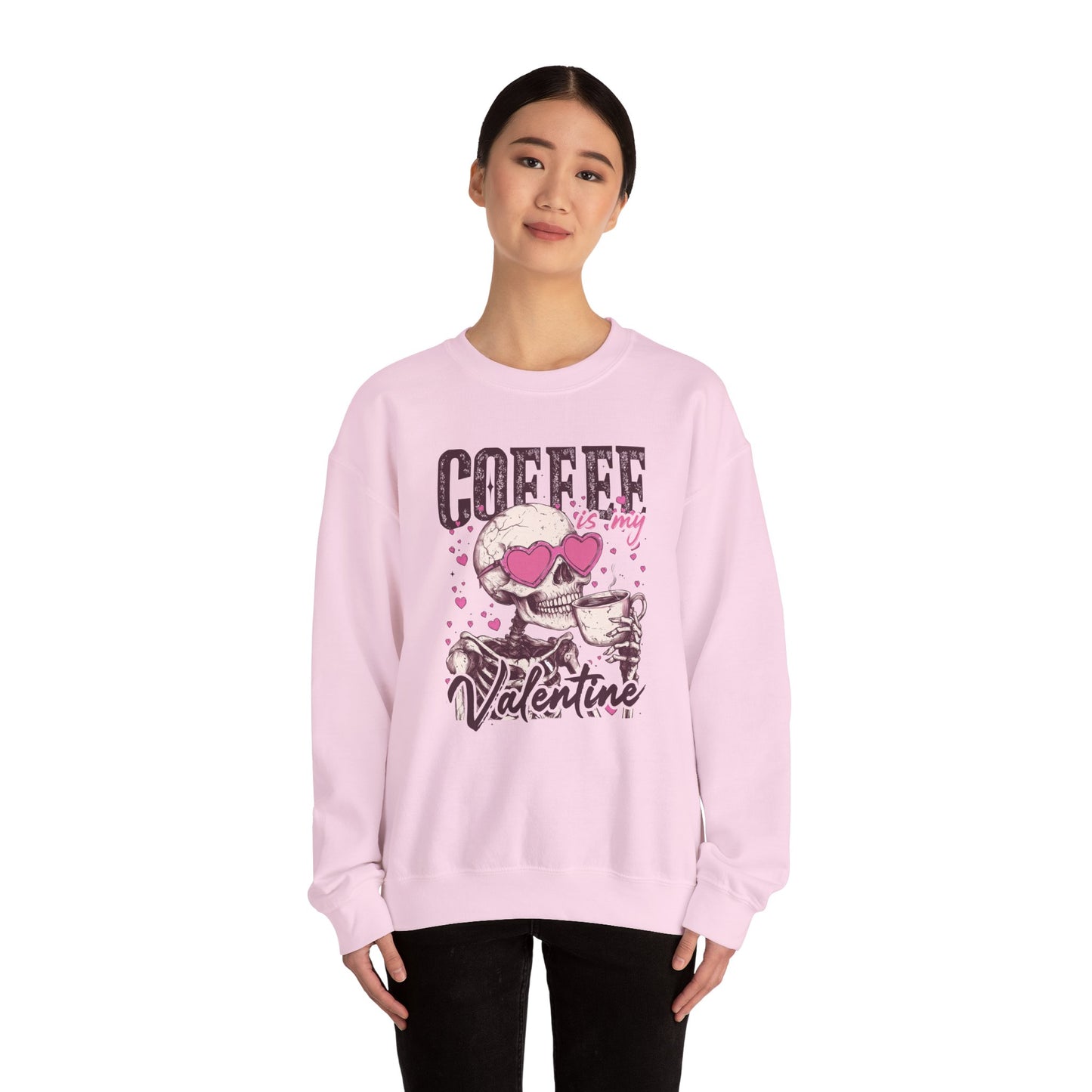 Coffee is My Valentine Crewneck Sweatshirt - Cozy Unisex Pullover for Coffee Lovers