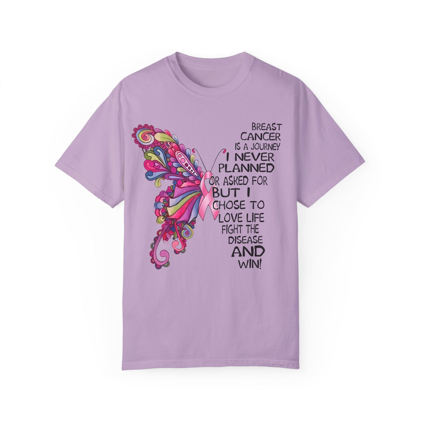 Inspirational Cancer Awareness T-Shirt – Love Life, Fight Disease, and Win!