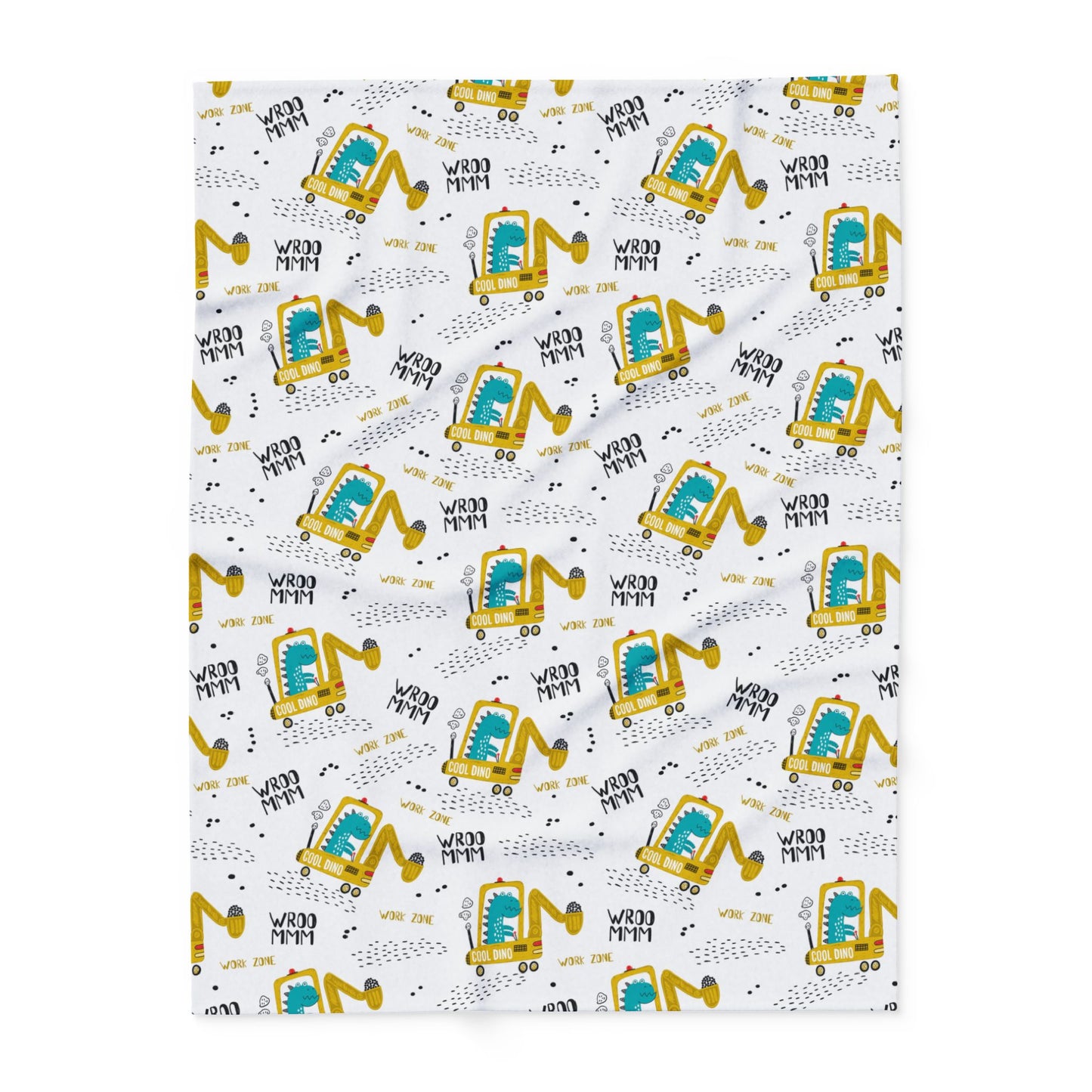 Construction Themed Arctic Fleece Blanket, Perfect for Kids' Rooms, Cozy Gift for Birthdays, Nursery Decor, Summer Nights