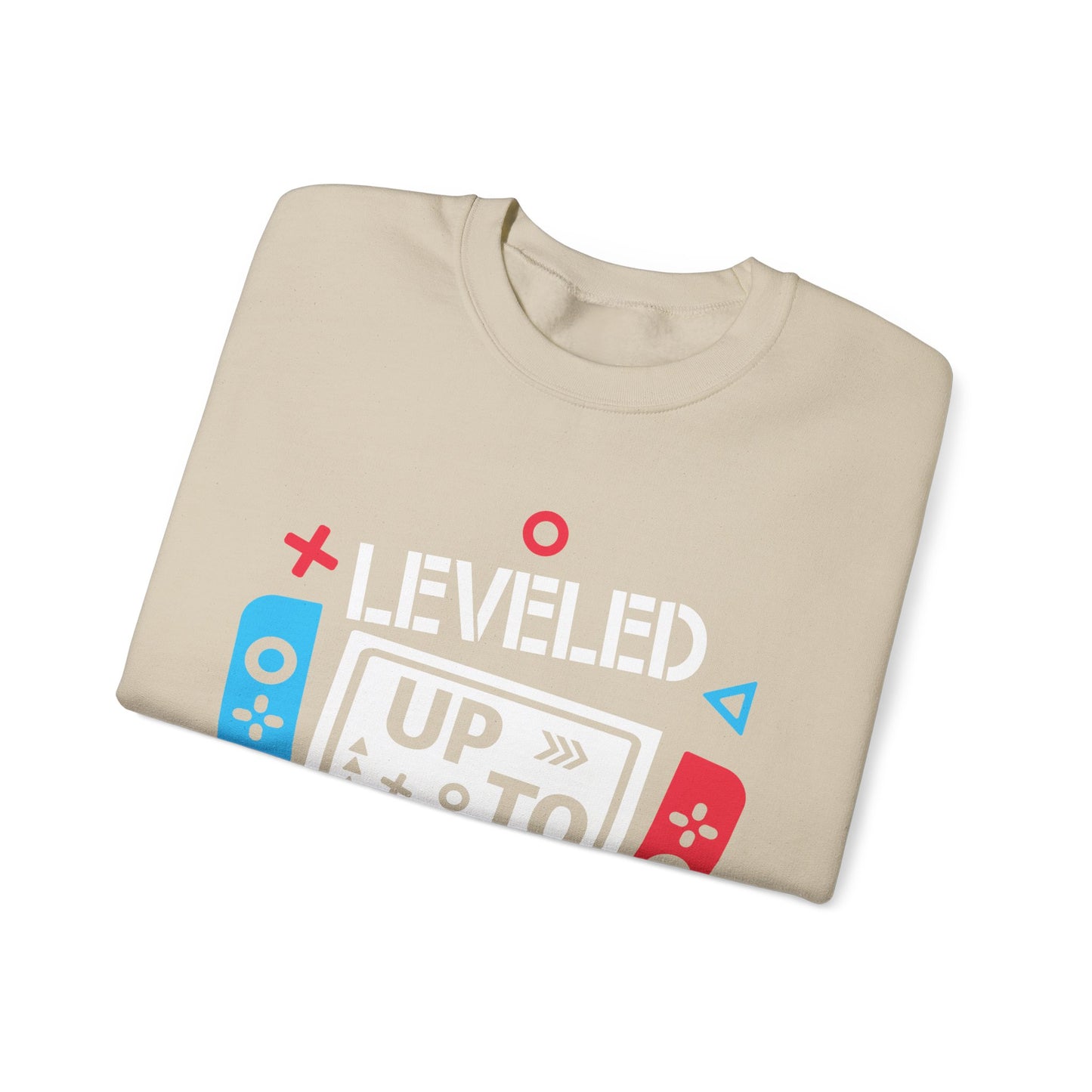 Leveled Up to Papi Gaming Sweatshirt | Unisex Heavy Blend™ Crewneck