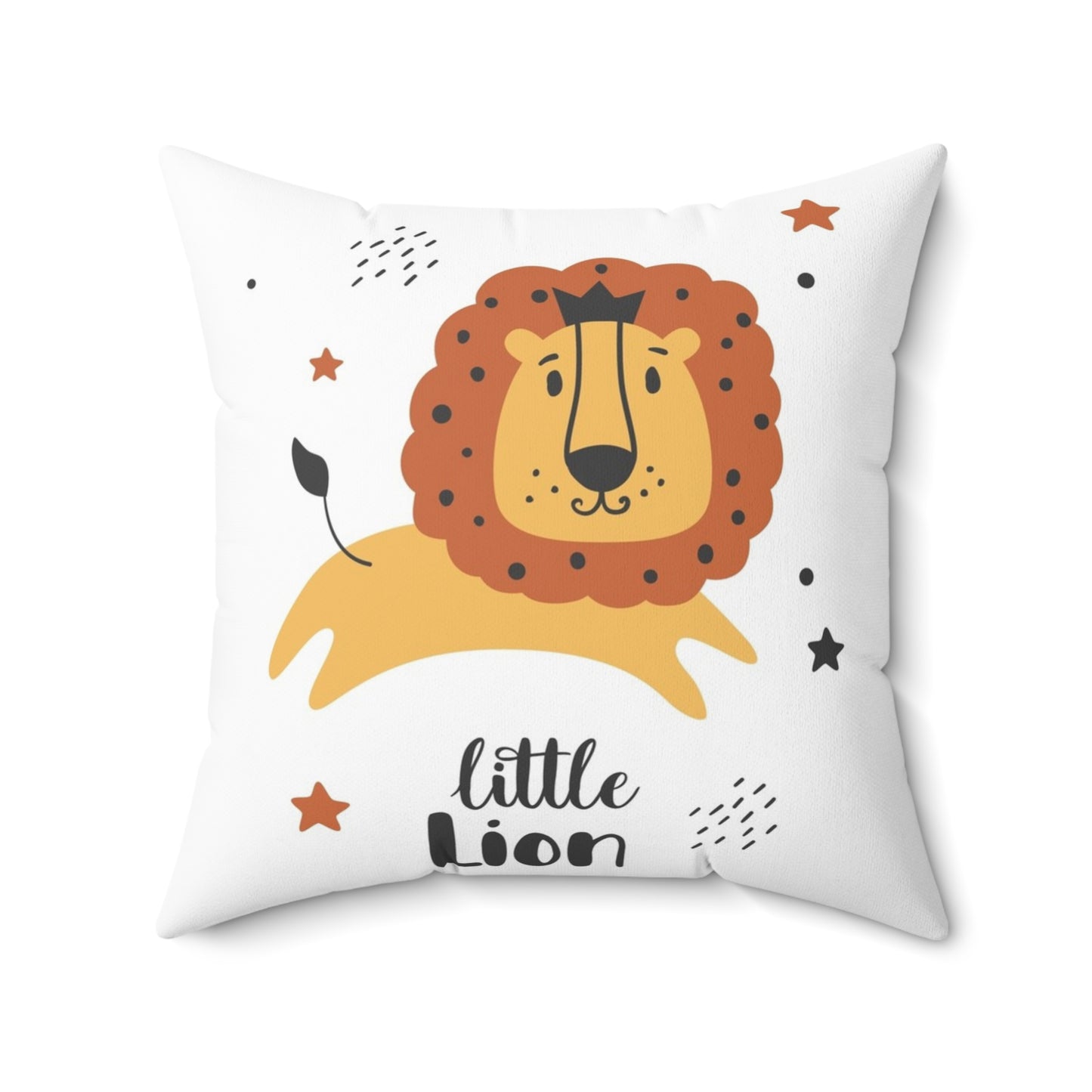 Playful Lion Décor Pillow - Nursery Cushion, Kids Room Decoration, Baby Shower Gift, Playroom Accent, Animal Print Cushion