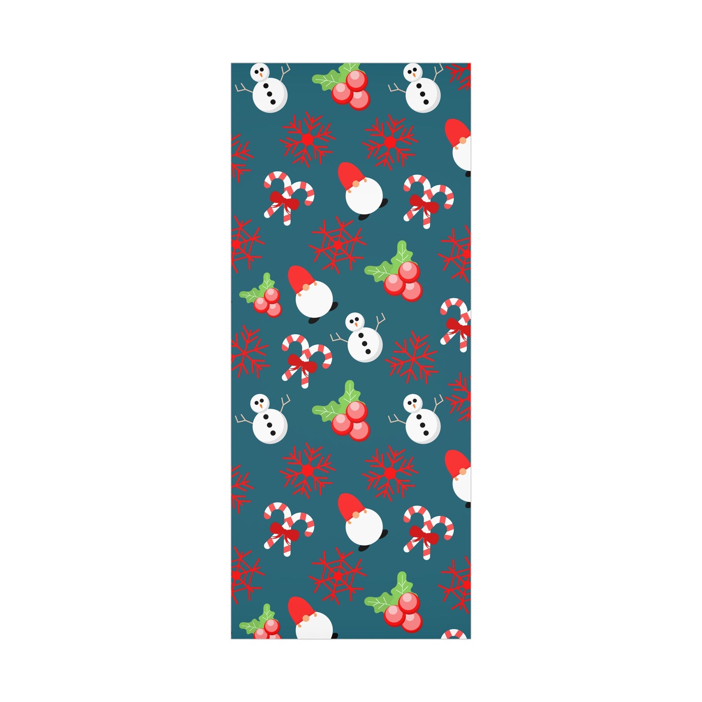 Festive Holiday Wrapping Paper, Christmas Gift Wrap, Cute Snowmen & Candy Canes, Eco-Friendly Gift Packaging, Seasonal Celebration Decor