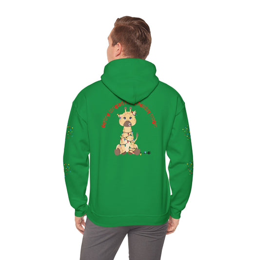 Festive Giraffe Hoodie: Cozy Holiday Sweatshirt for Christmas, Family Gatherings, Unisex Winter Wear, Cute Holiday Apparel, Gift