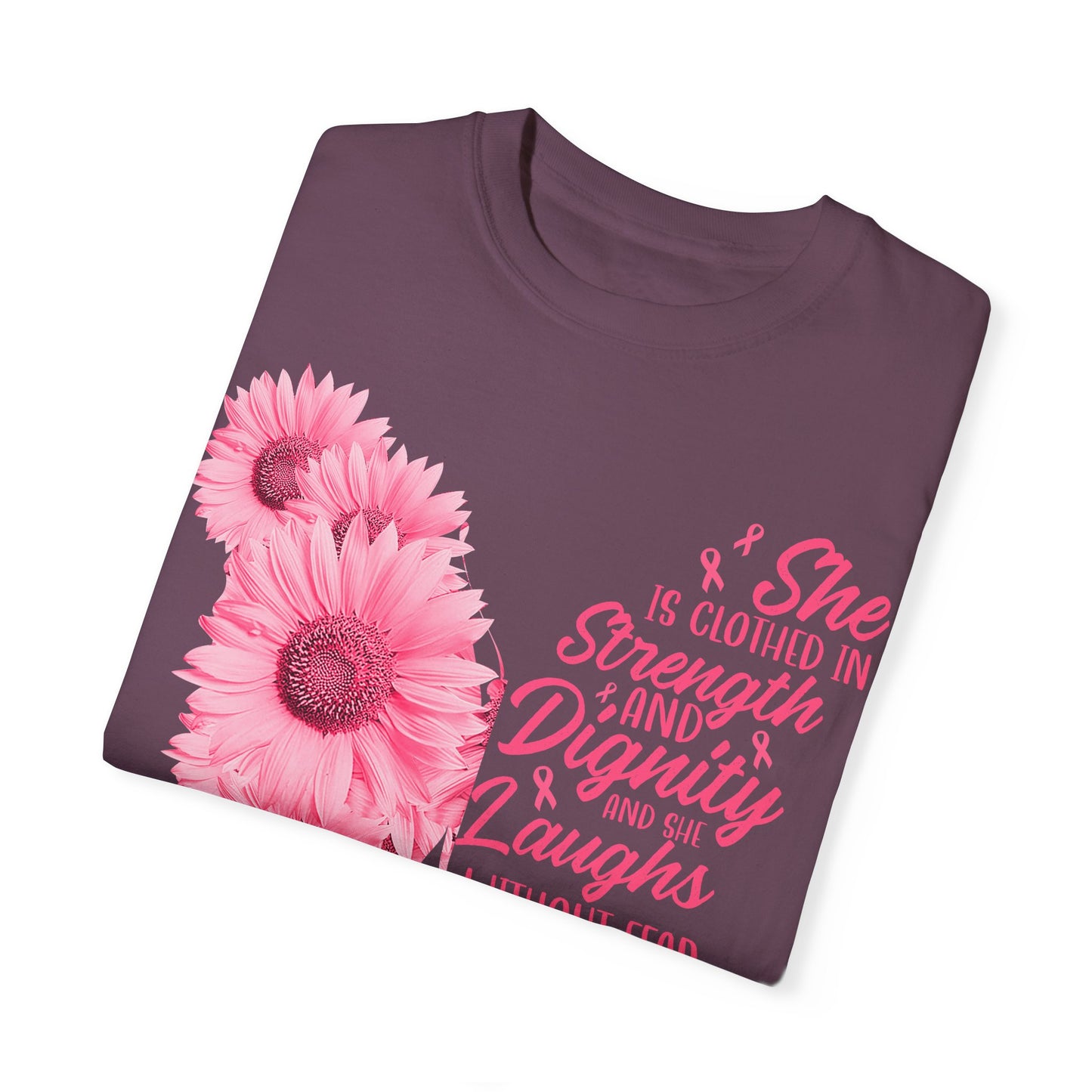 Inspirational Floral T-Shirt | Proverbs 31:25 | Strength & Dignity