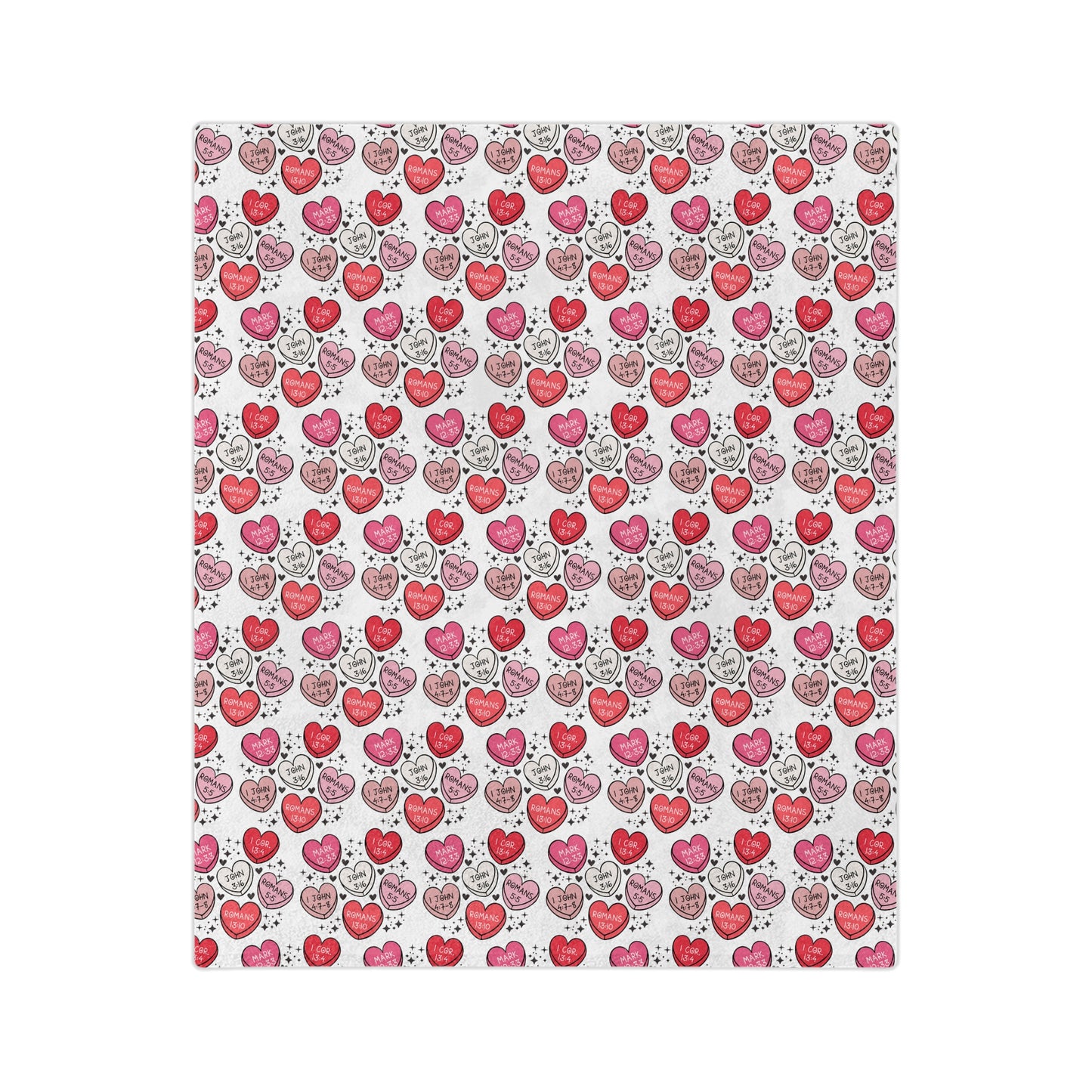 Cute Heart Pattern Velveteen Microfiber Blanket - Cozy Valentine's Day Gift