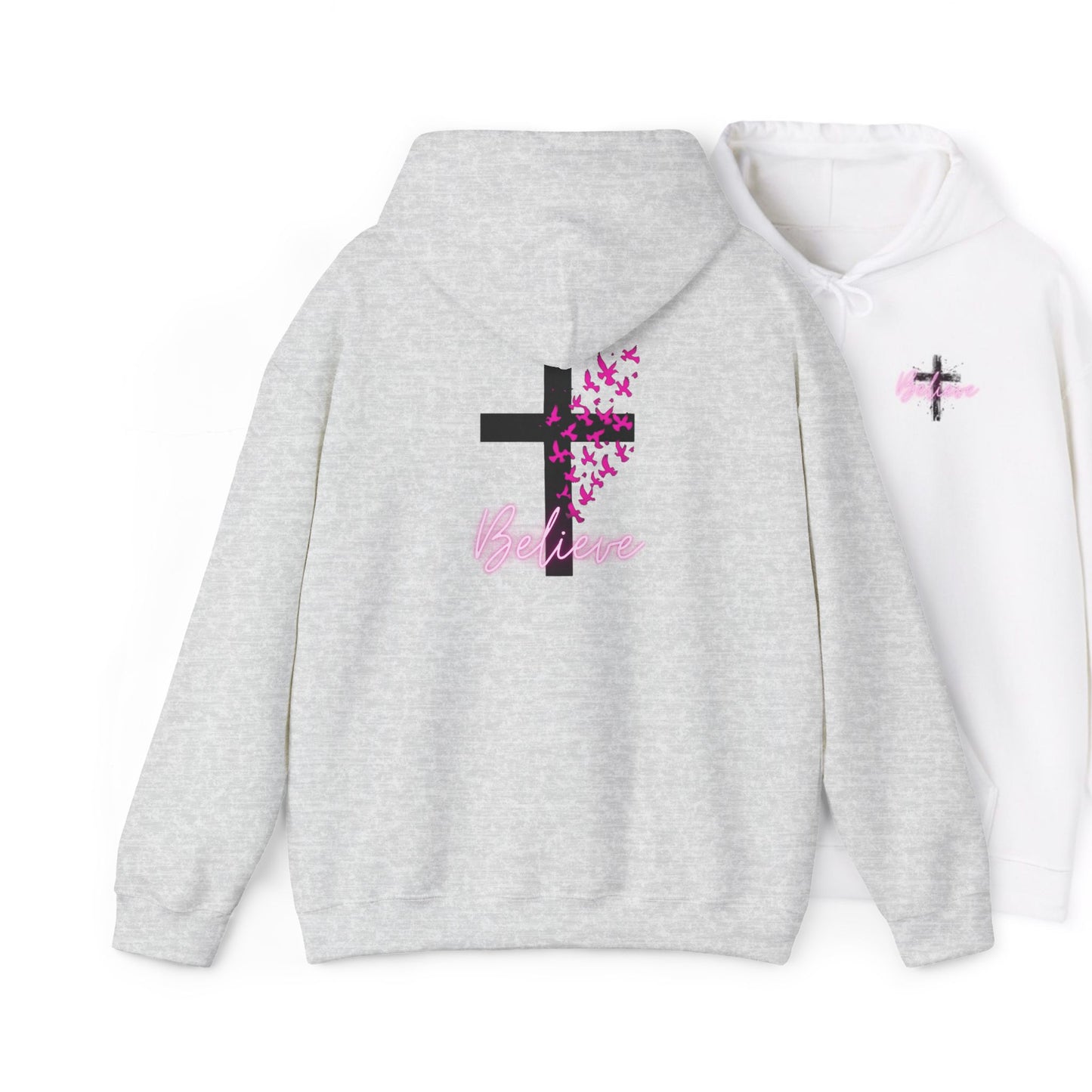 Faith-Inspired Hoodie, Cozy Sweatshirt for Inspirational Gift, Church Events, Faith-Based Apparel, Motivational Wear, Belief