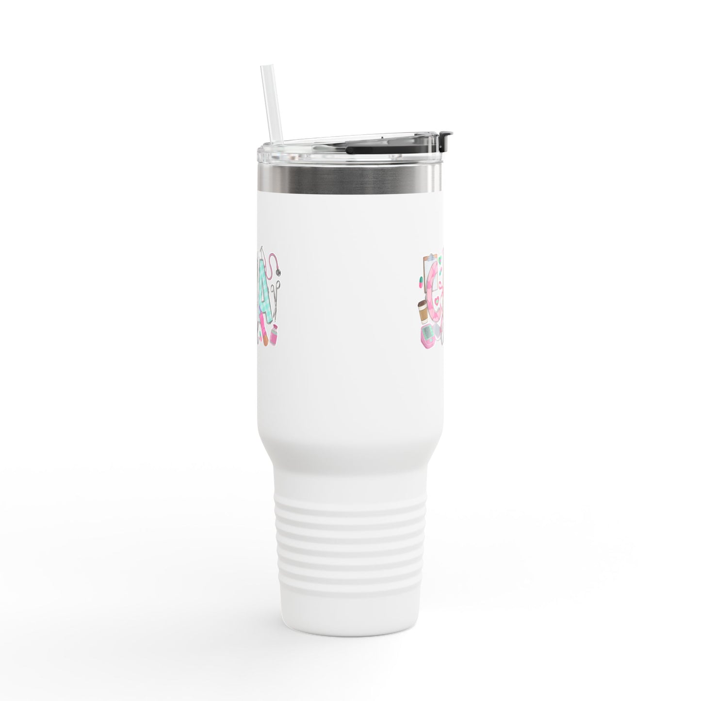 Travel Mug, 40oz 'Glam Life' Design for Medical Professionals, CNA Life