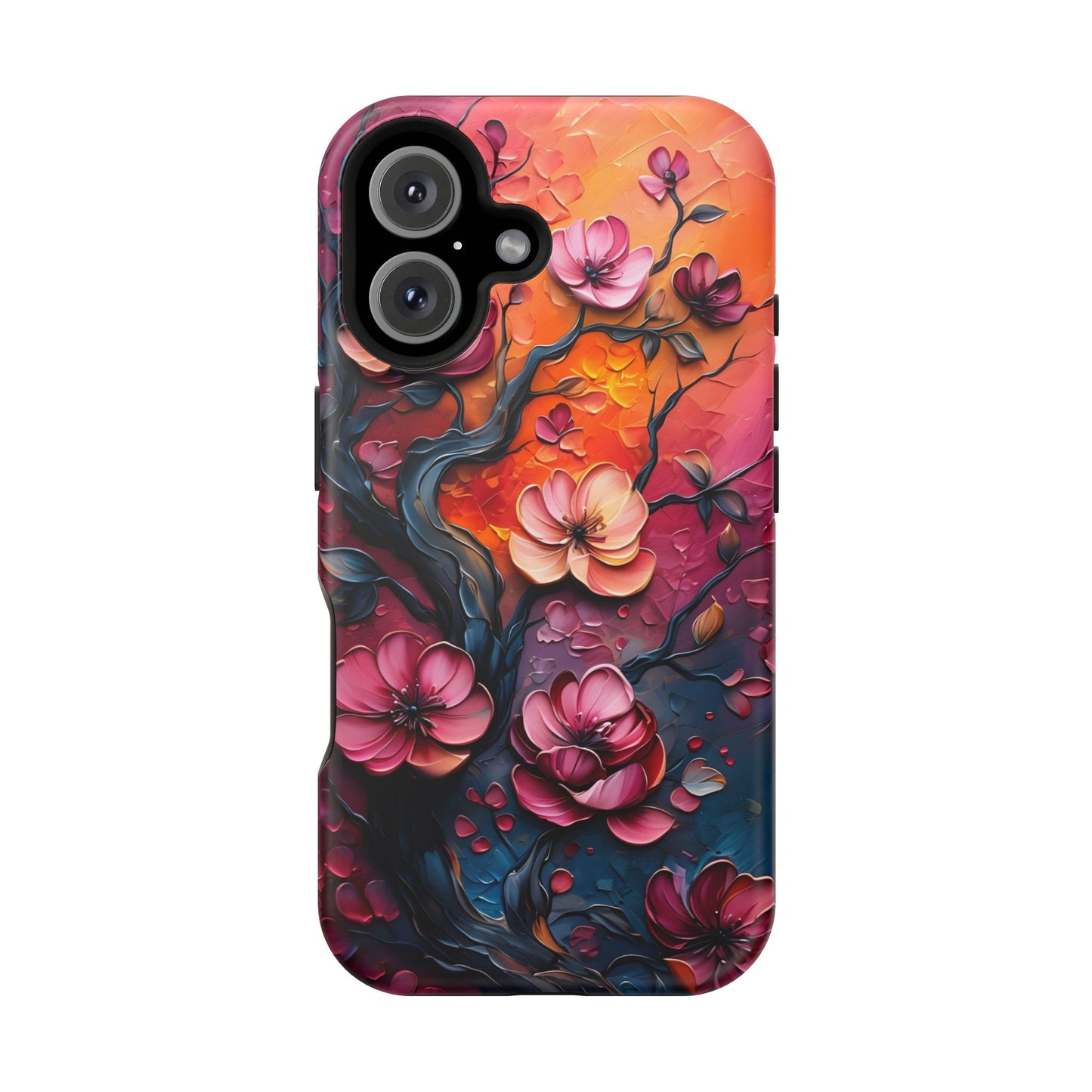 Floral Magnetic Tough Case - Colorful Flower Design Phone Cover, Gift for Her, Smartphone Accessories, Nature Lover, Unique