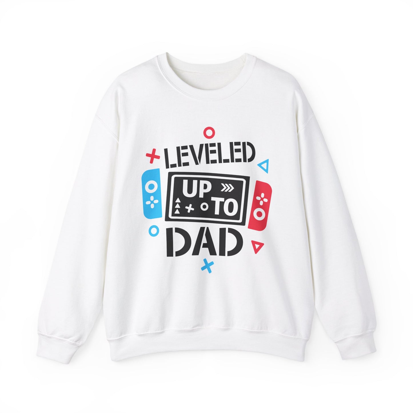 'Leveled Up to Dad' Unisex Crewneck Sweatshirt for Gamers