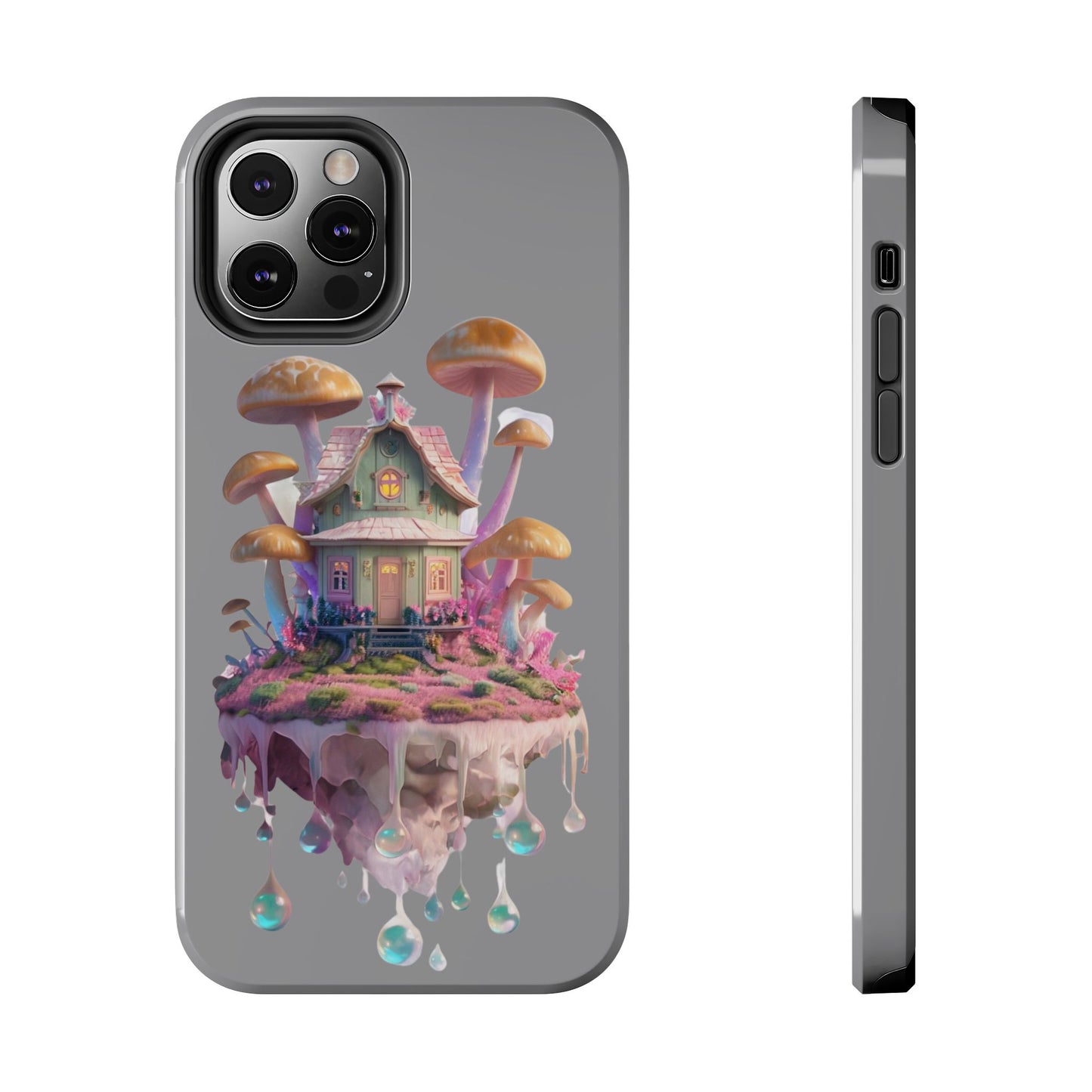 Whimsical Mushroom House Phone Case - Cute Fantasy Cover, Unique Gift, Magical Decor, Eco-Friendly Accessories, Tough Phone Cases