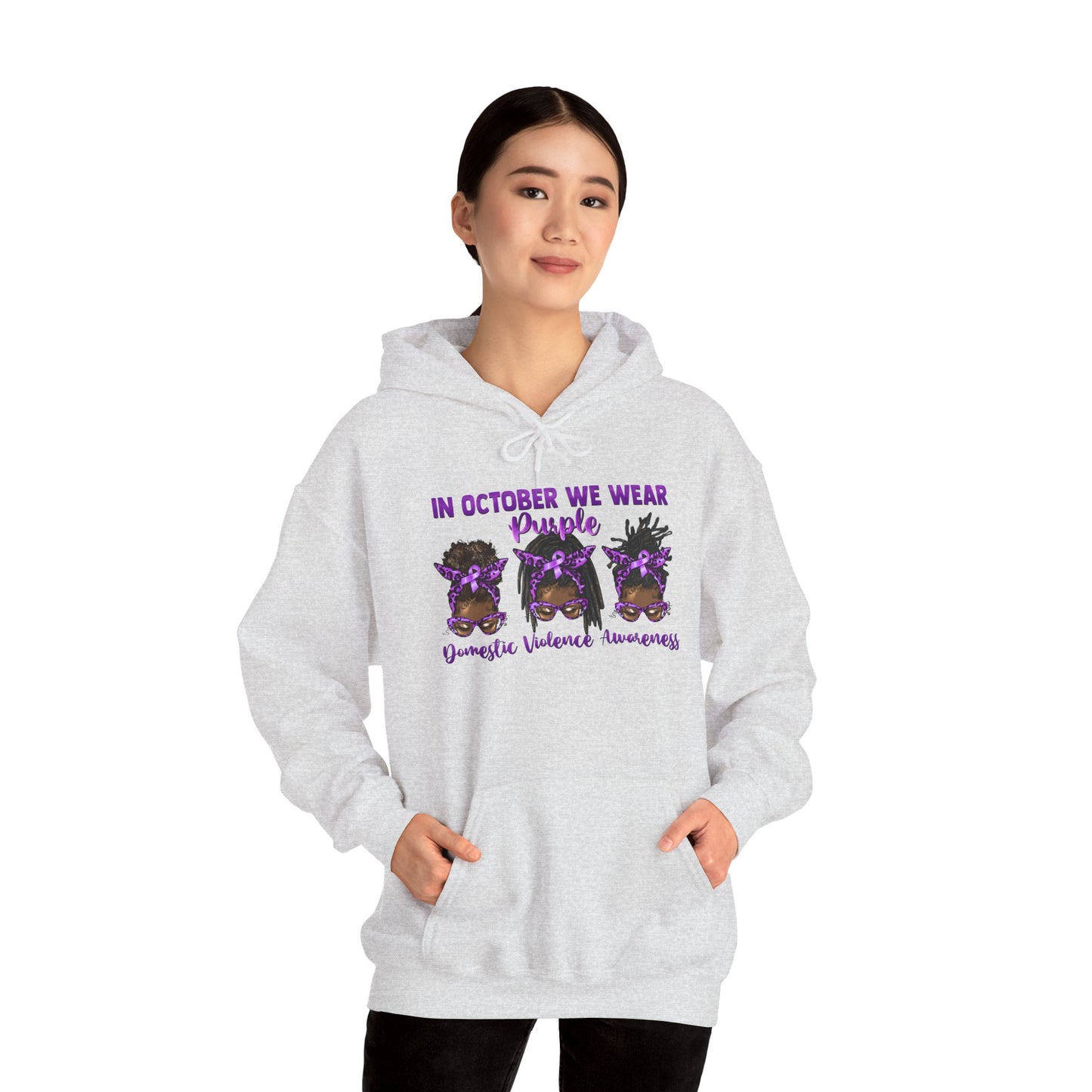 Purple Awareness Sweatshirt, Unisex Hoodie for Domestic Violence Awareness, October Awareness Month, Supportive Gift, Cozy Apparel,