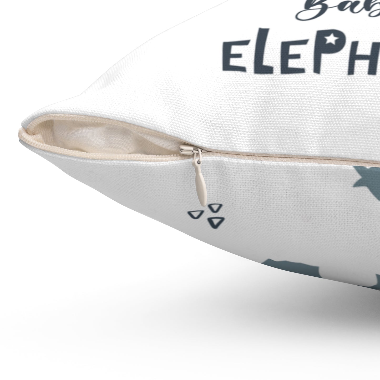 Whimsical Elephant Decorative Pillow, Baby Nursery Decor, Kids Room Accent, Playful Throw Cushion, Unique Home Decor