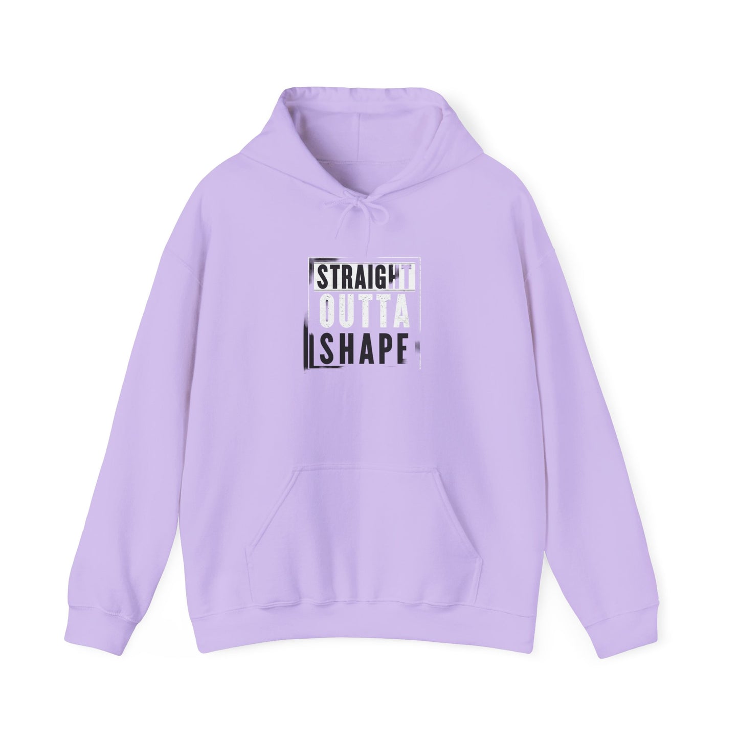 Funny Straight Outta Shape Hoodie, Unisex Sweatshirt for Fitness Lovers, Gym Humor Gift, Casual Wear, Quirky Workout Gear