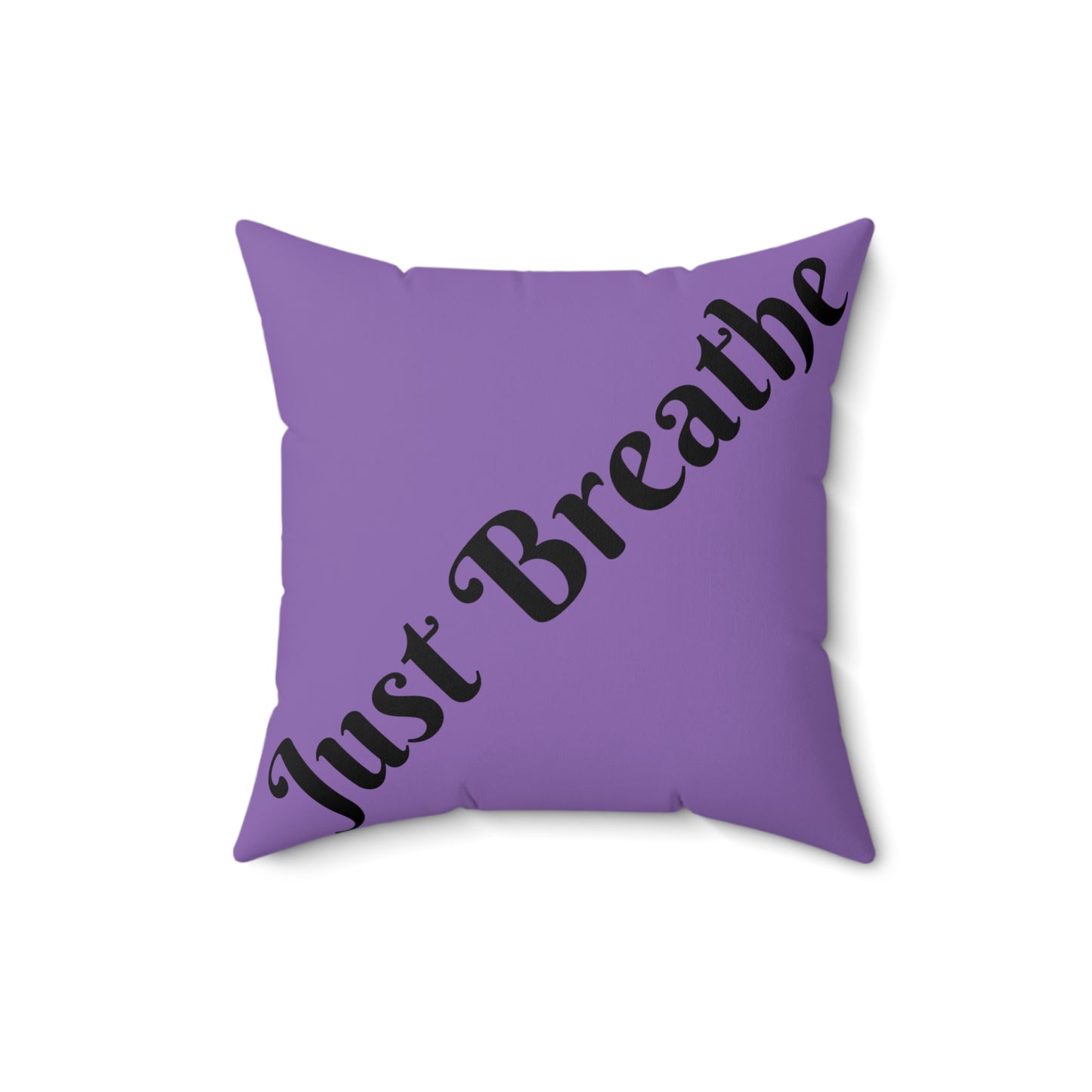 Purple Lotus 'Just Breathe' Pillow, Meditation Decor, Yoga Gift, Home Accent, Couch Cushion