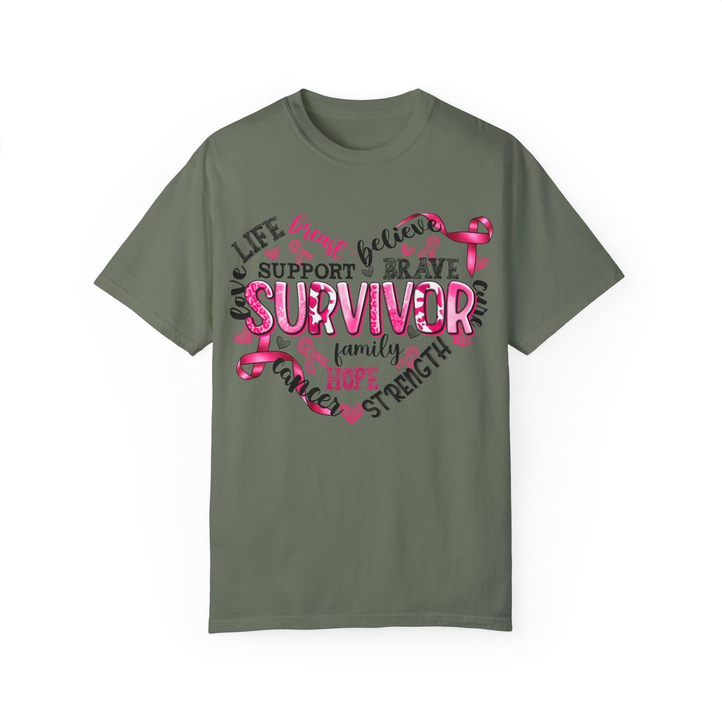 Breast Cancer Survivor Unisex T-Shirt - Hope, Strength & Support