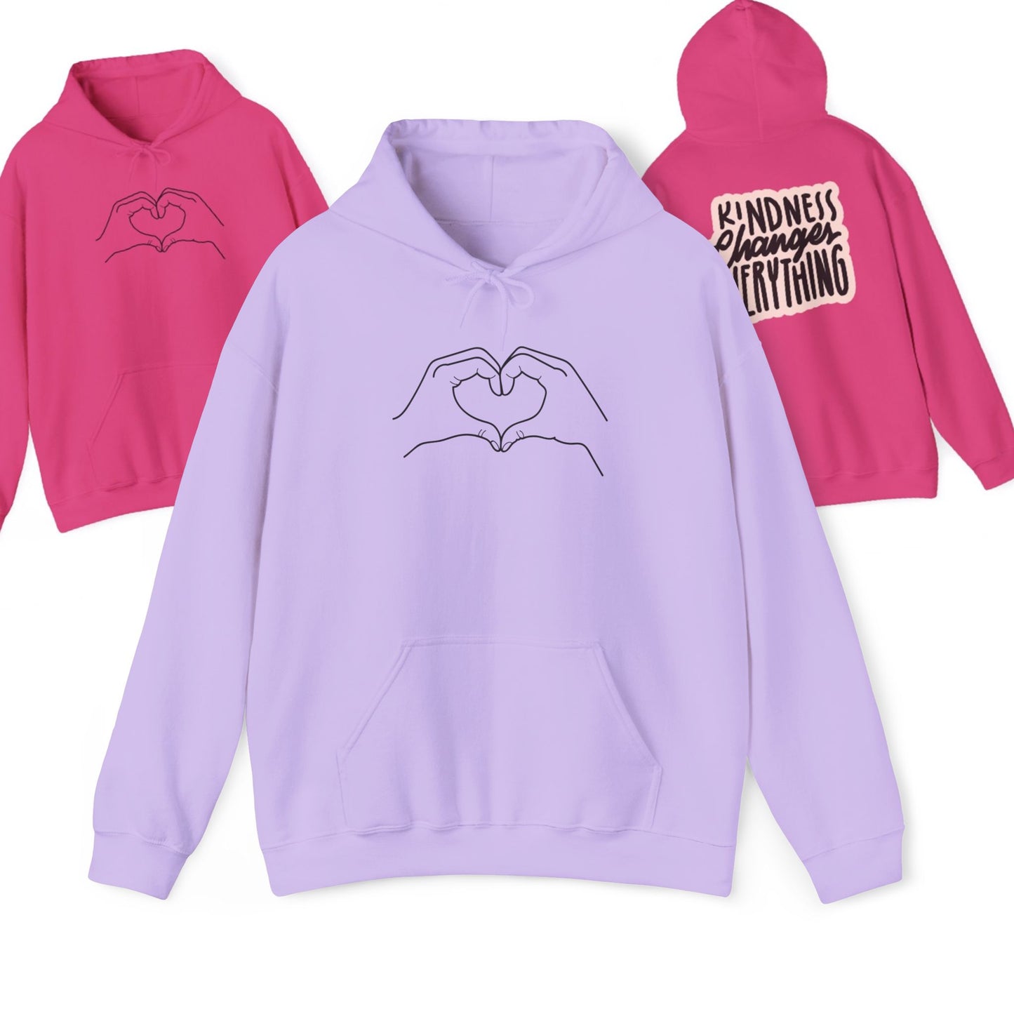 Heart Hands Kindness Hoodie, Unisex Loving Sweatshirt for All Occasions, Gift for Friends, Cozy Casual Fashion, Kindness