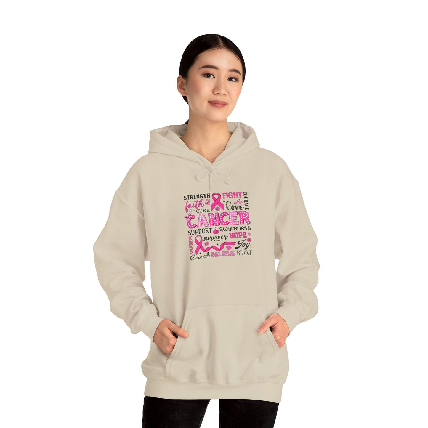 Inspirational Cancer Awareness Hoodie, Comfort wear, Supportive gift, Unisex sweatshirt, Fight against cancer