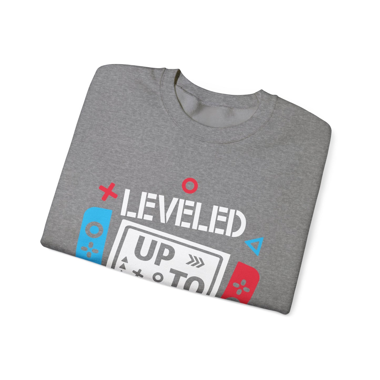 Leveled Up to Papi Gaming Sweatshirt | Unisex Heavy Blend™ Crewneck