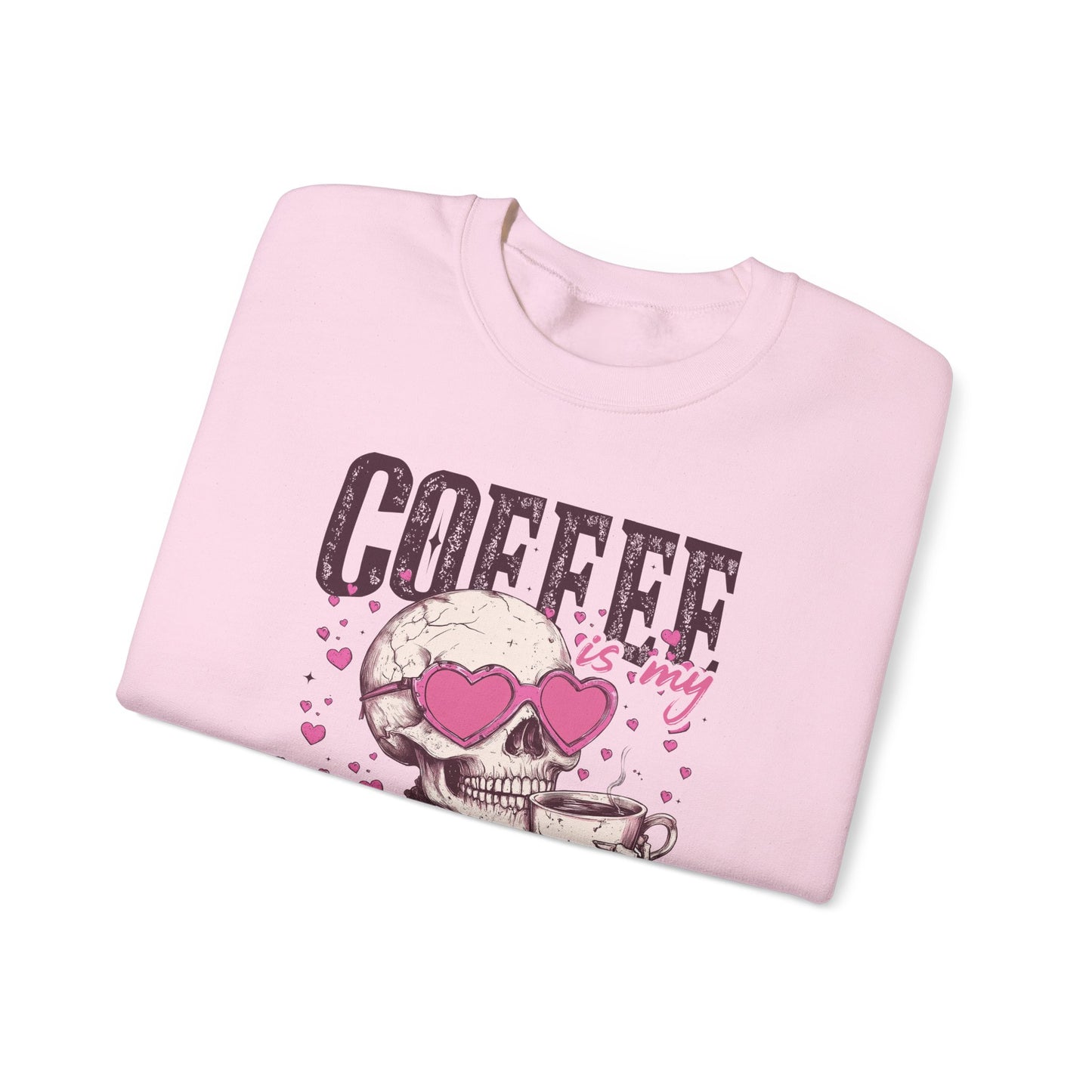 Coffee is My Valentine Crewneck Sweatshirt - Cozy Unisex Pullover for Coffee Lovers