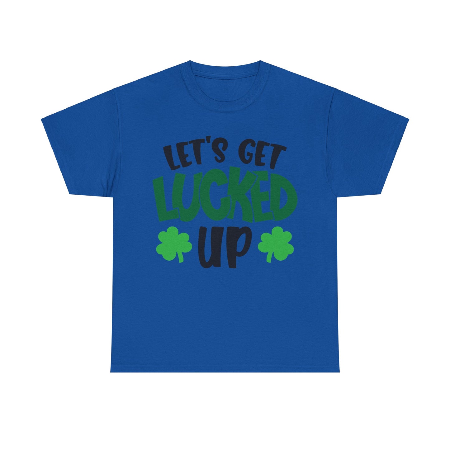 St. Patrick's Day Unisex Heavy Cotton Tee, Let's Get Lucked Up Shirt, Party Tee, Holiday Gift, Casual Wear, Fun T-shirt