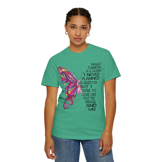 Inspirational Cancer Awareness T-Shirt – Love Life, Fight Disease, and Win!